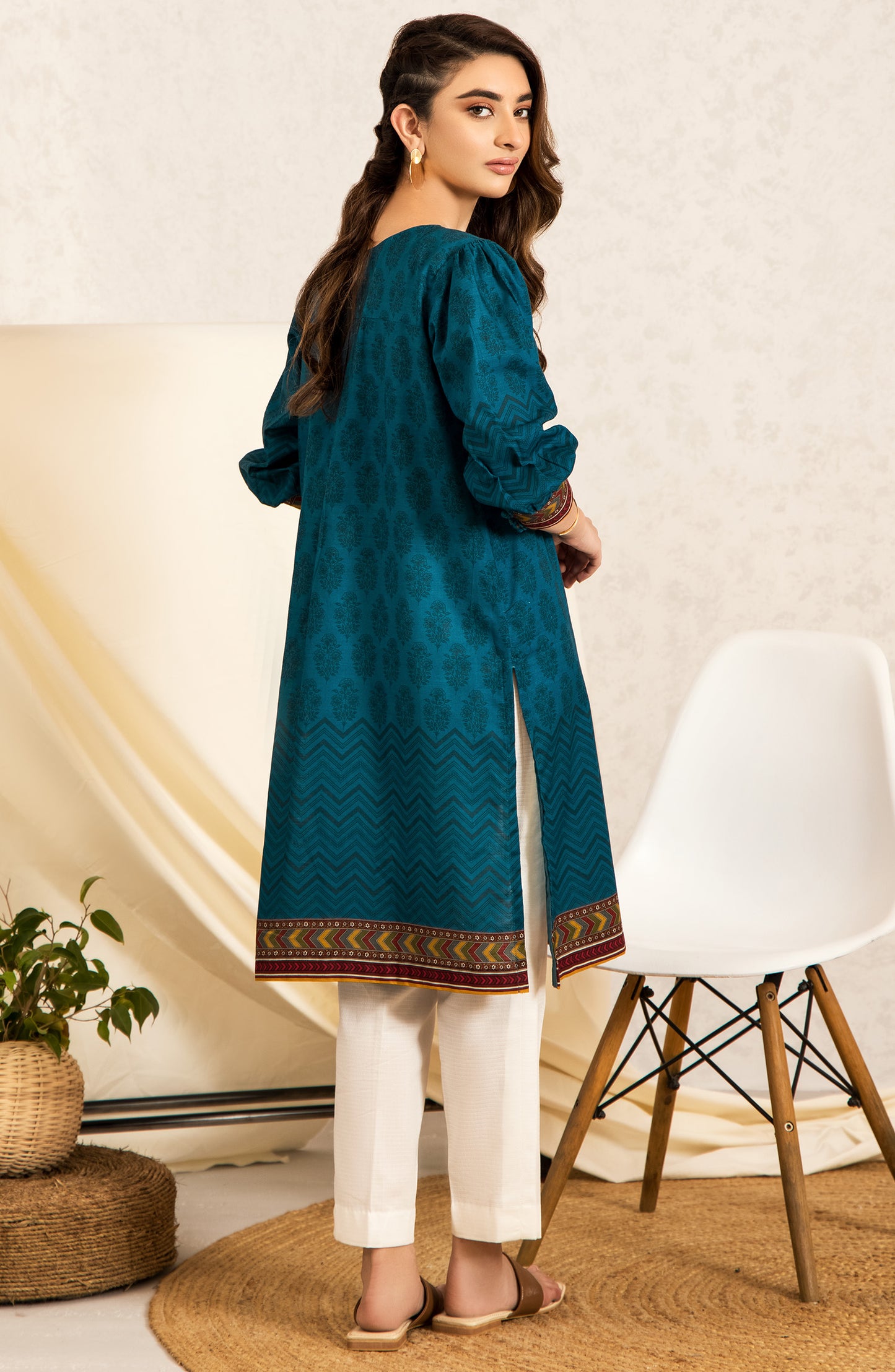 Stitched 1 Piece Printed Khaddar Shirt