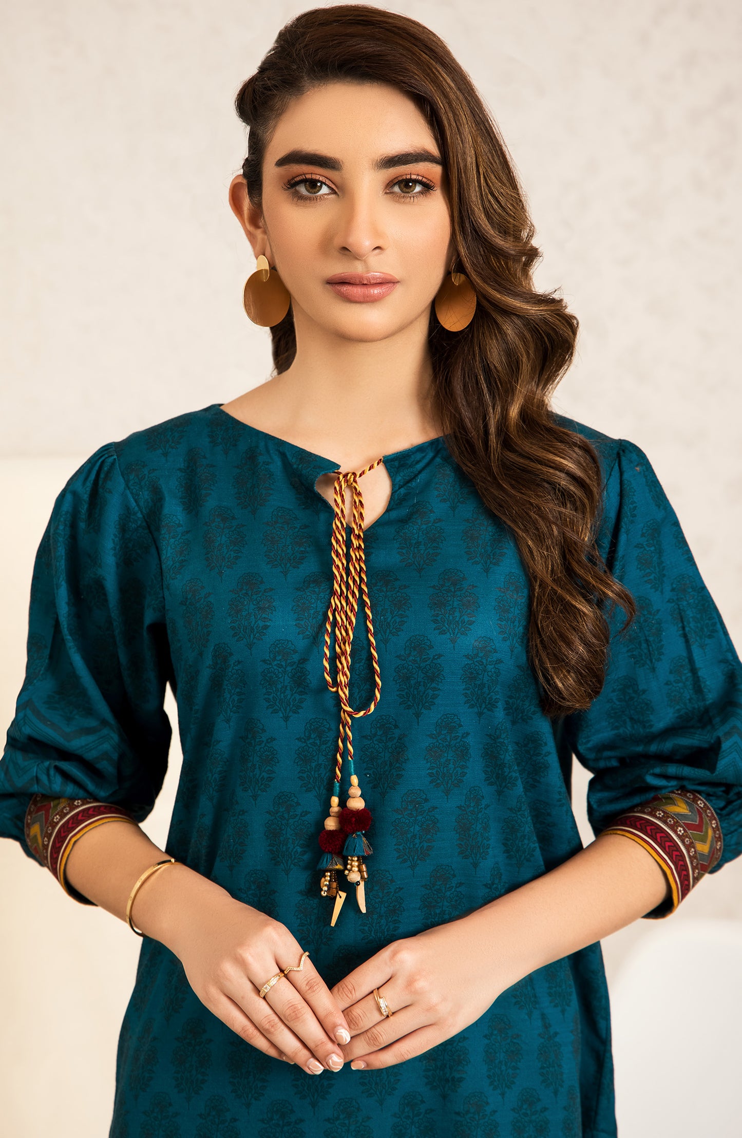 Stitched 1 Piece Printed Khaddar Shirt