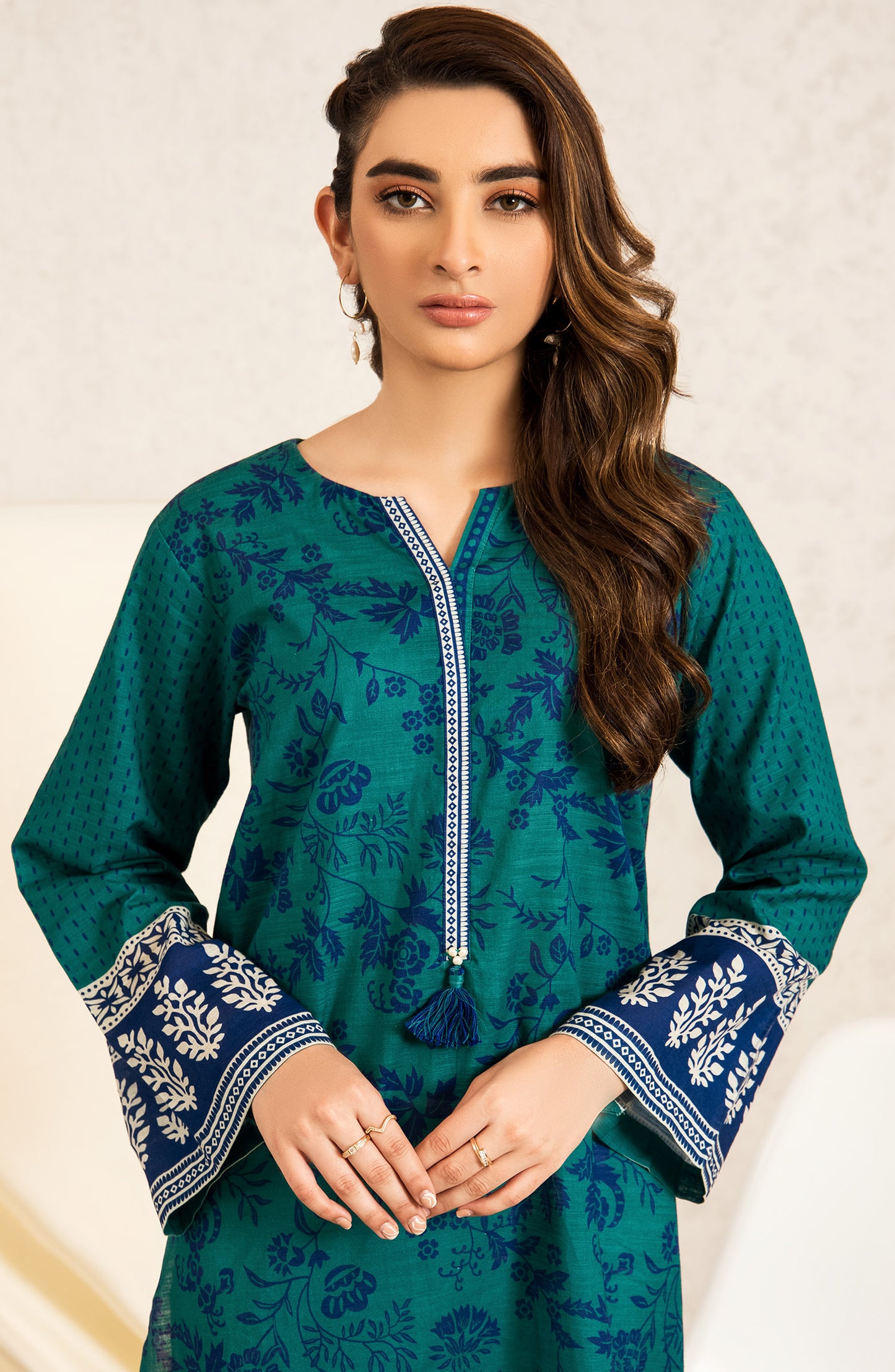Stitched 1 Piece Printed Khaddar Shirt
