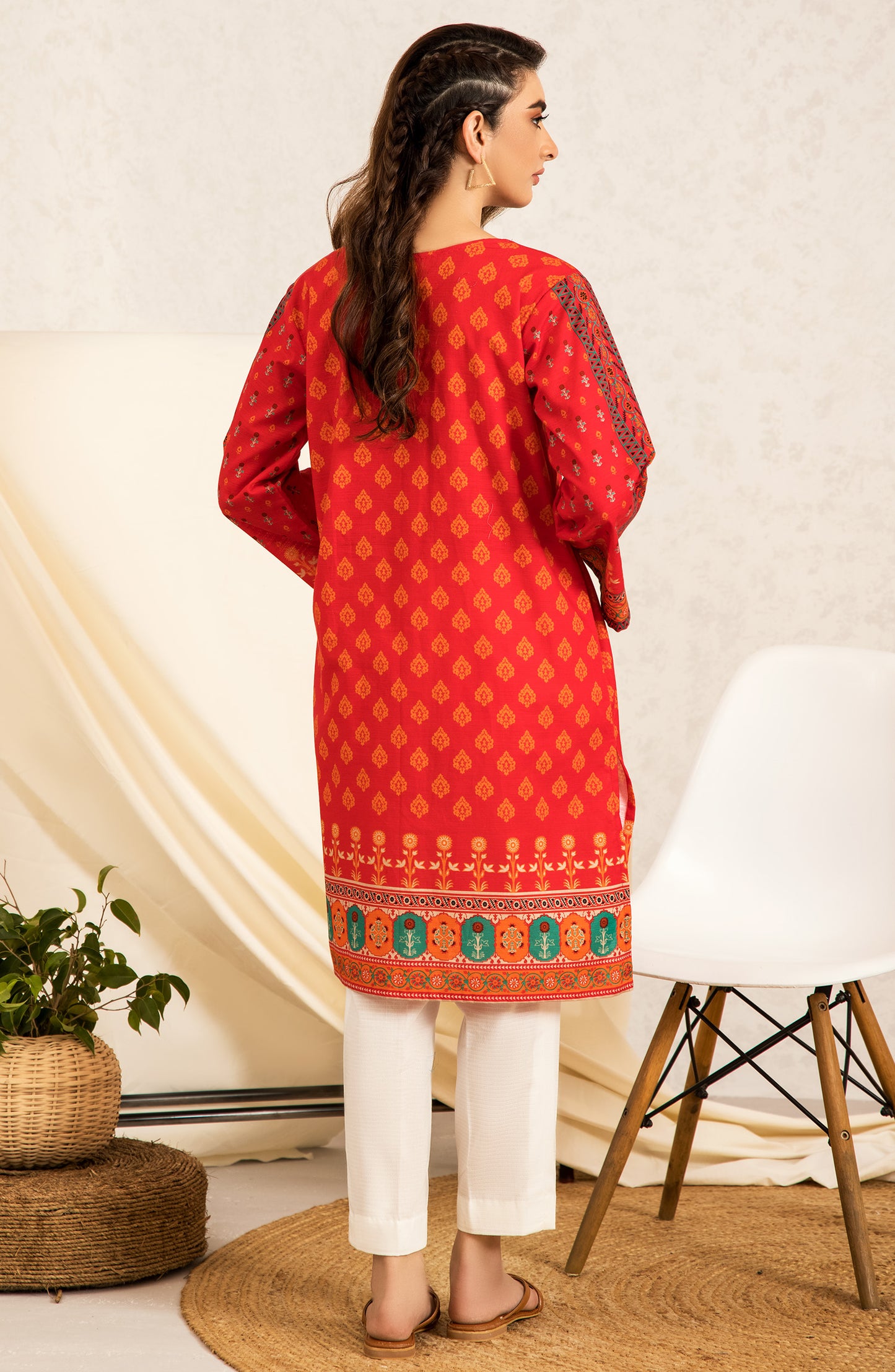 Stitched 1 Piece Printed Khaddar Shirt
