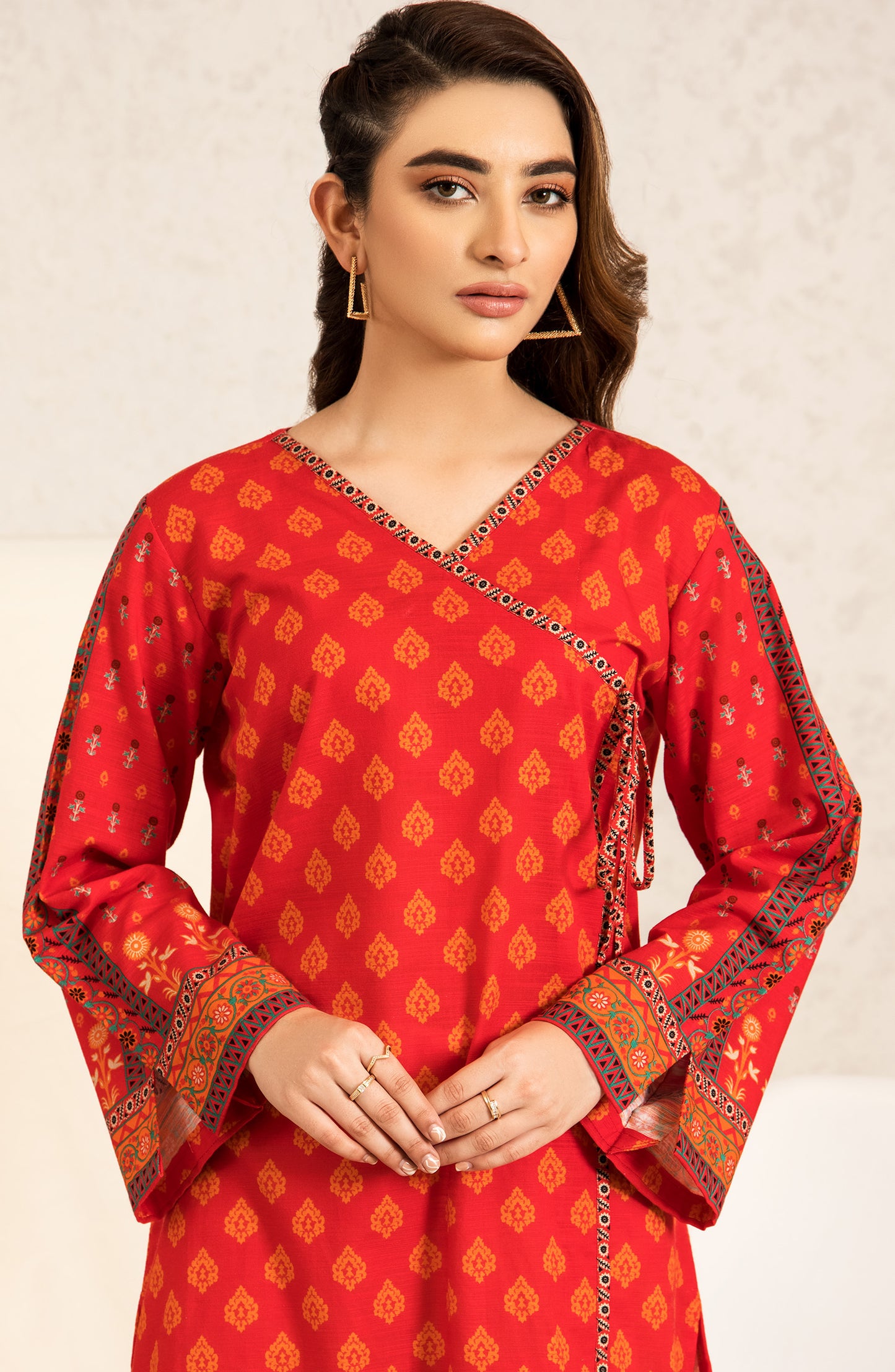 Stitched 1 Piece Printed Khaddar Shirt
