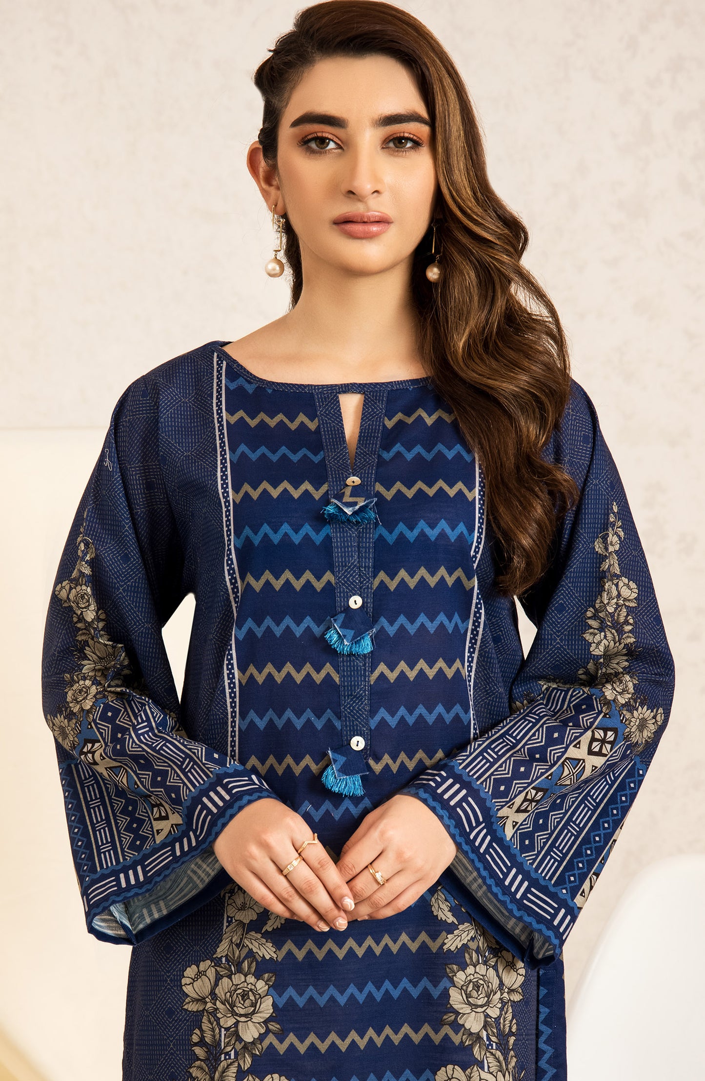 Stitched 1 Piece Printed Khaddar Shirt