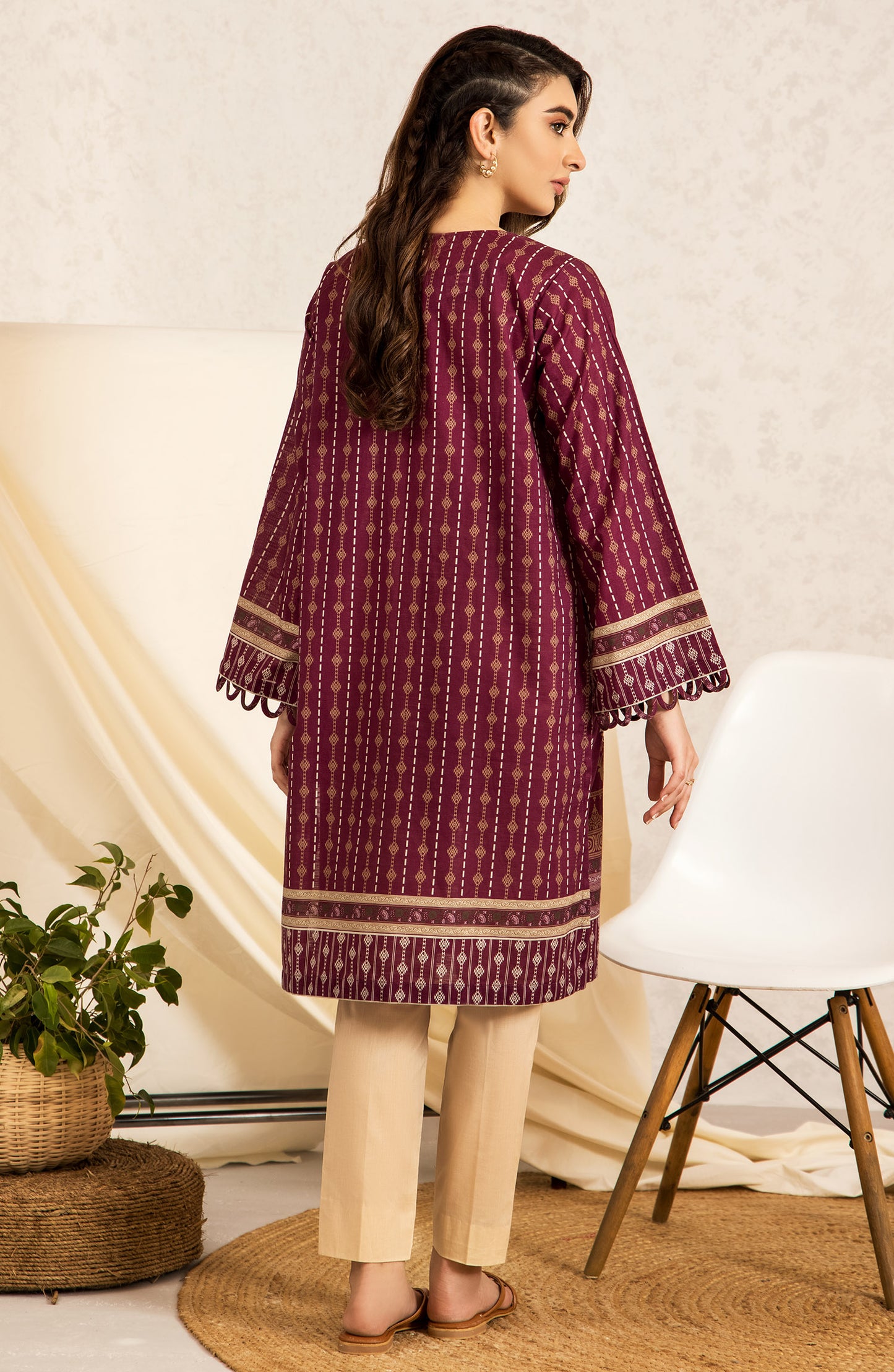Stitched 1 Piece Printed Khaddar Shirt