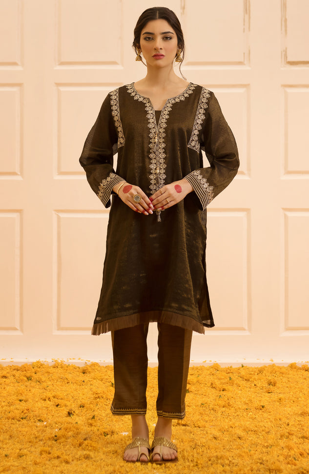 OTL-22-004/U RED LAWN  UNSTITCHED SHIRT DUPATTA PANTS