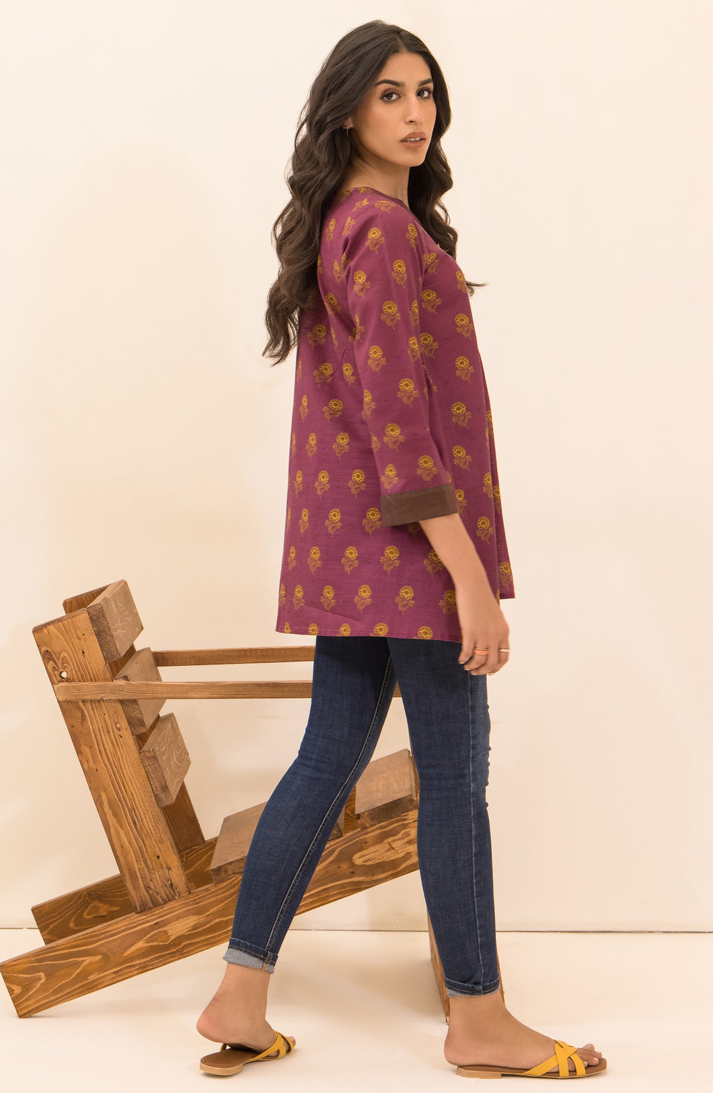 Stitched 1 Piece Printed Khaddar Shirt