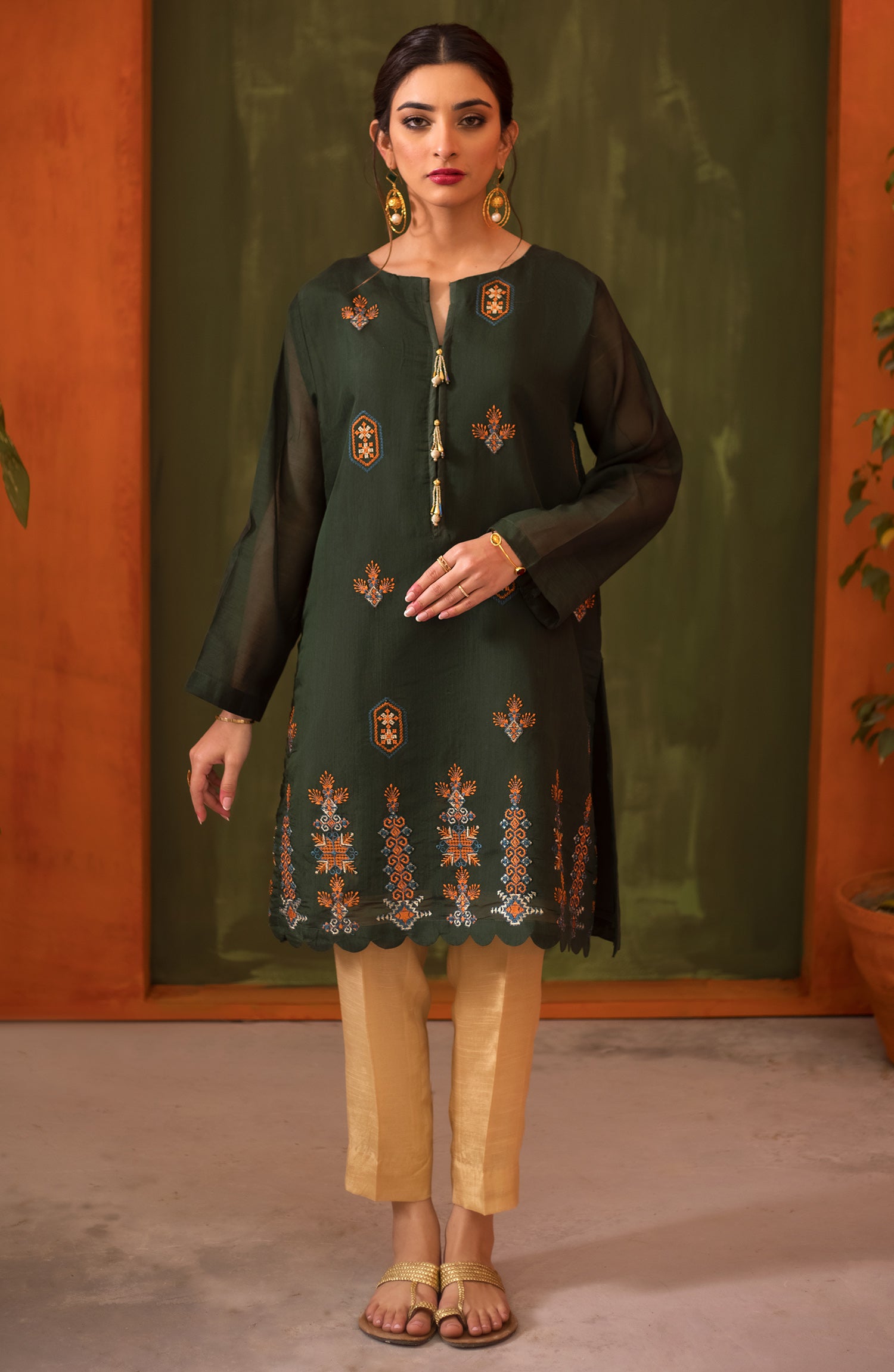 NRHC-112/S GREEN FANCY SCSHIRT READY TO WEAR SHIRT
