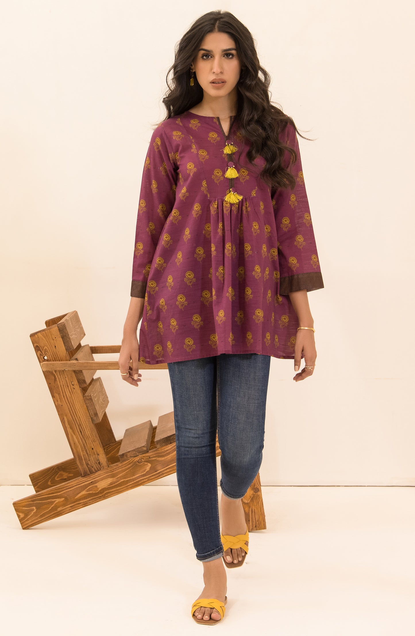 Stitched 1 Piece Printed Khaddar Shirt