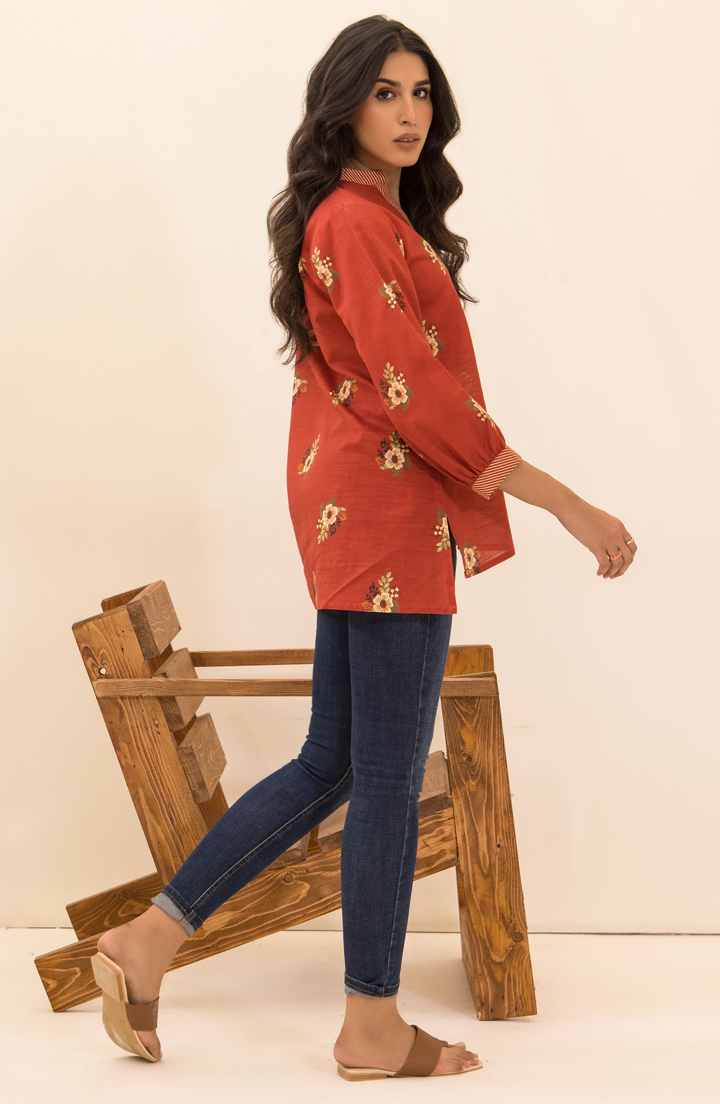 Stitched 1 Piece Printed Khaddar Shirt