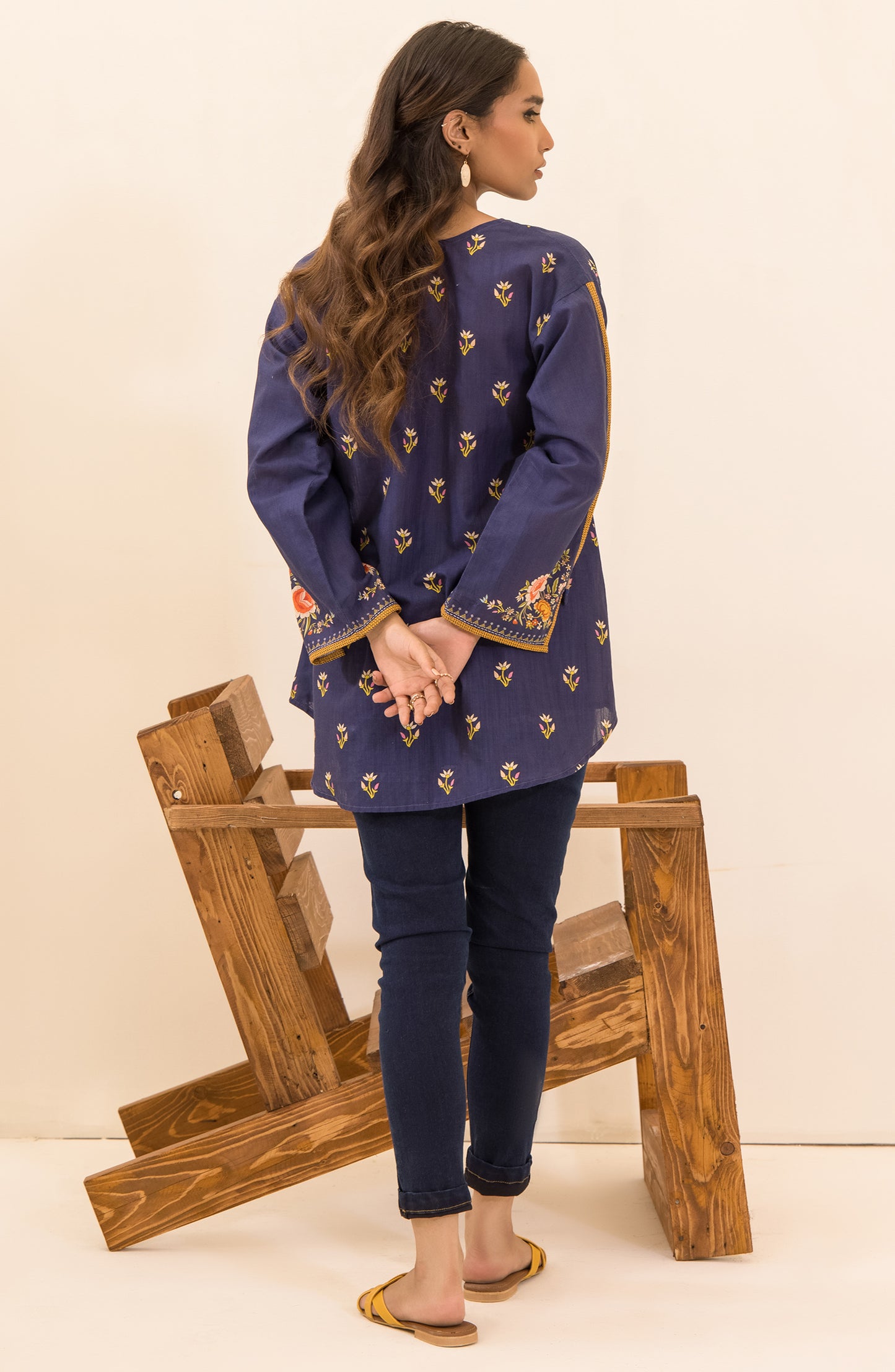 NRD-514/S BLUE KHADDAR SCSHIRT READY TO WEAR SHIRT