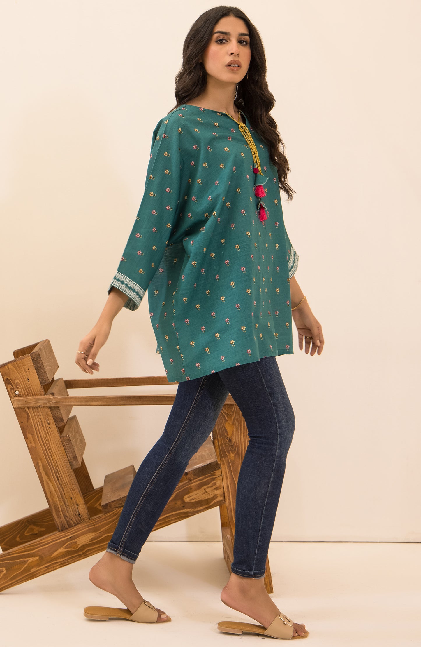 Stitched 1 Piece Printed Khaddar Shirt