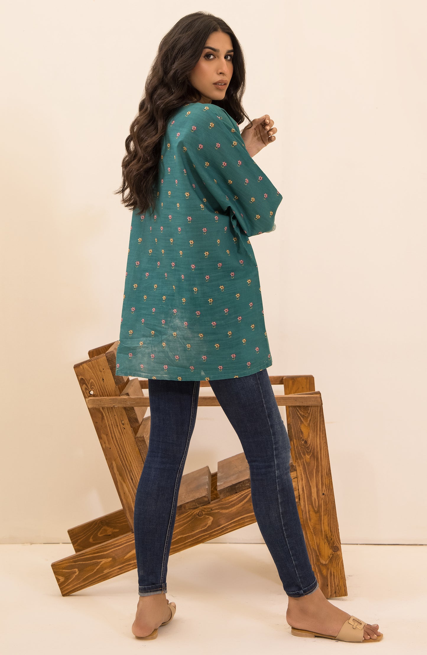 Stitched 1 Piece Printed Khaddar Shirt