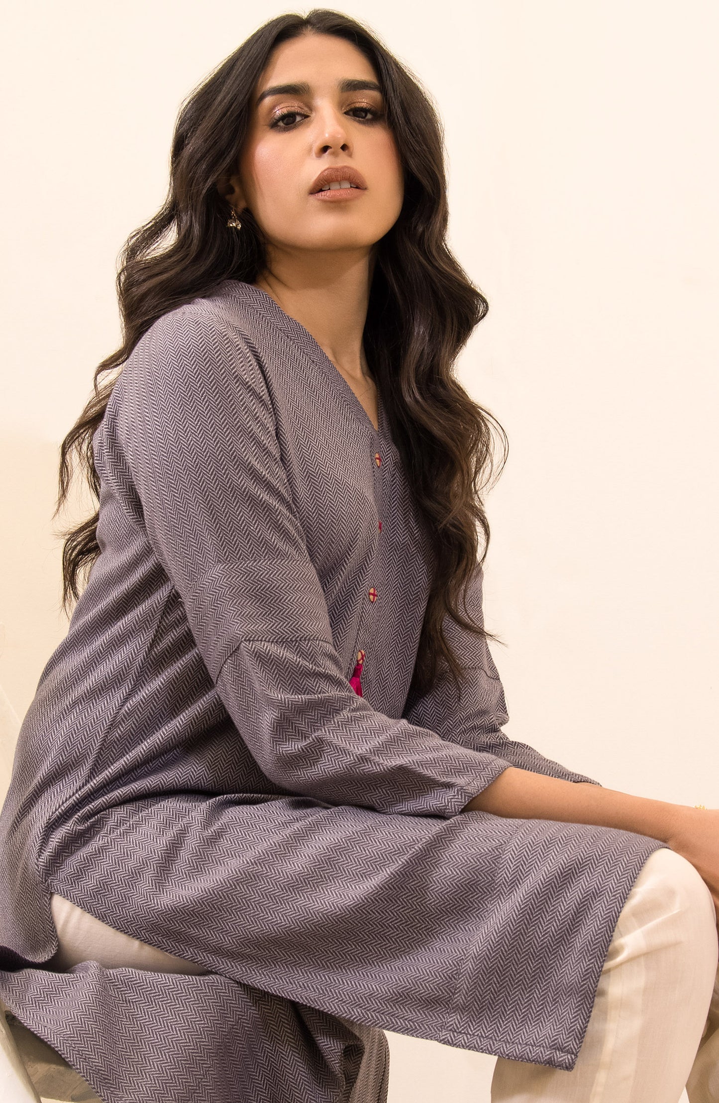 Stitched 1 Piece Plain Linen Dobby Shirt