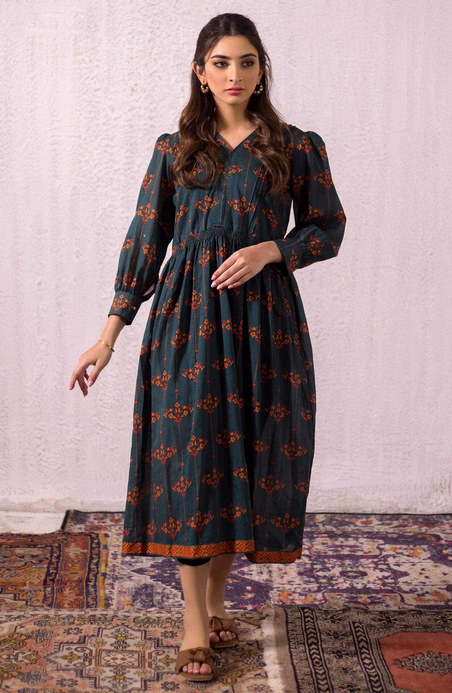 OTL-22-004/U RED LAWN  UNSTITCHED SHIRT DUPATTA PANTS