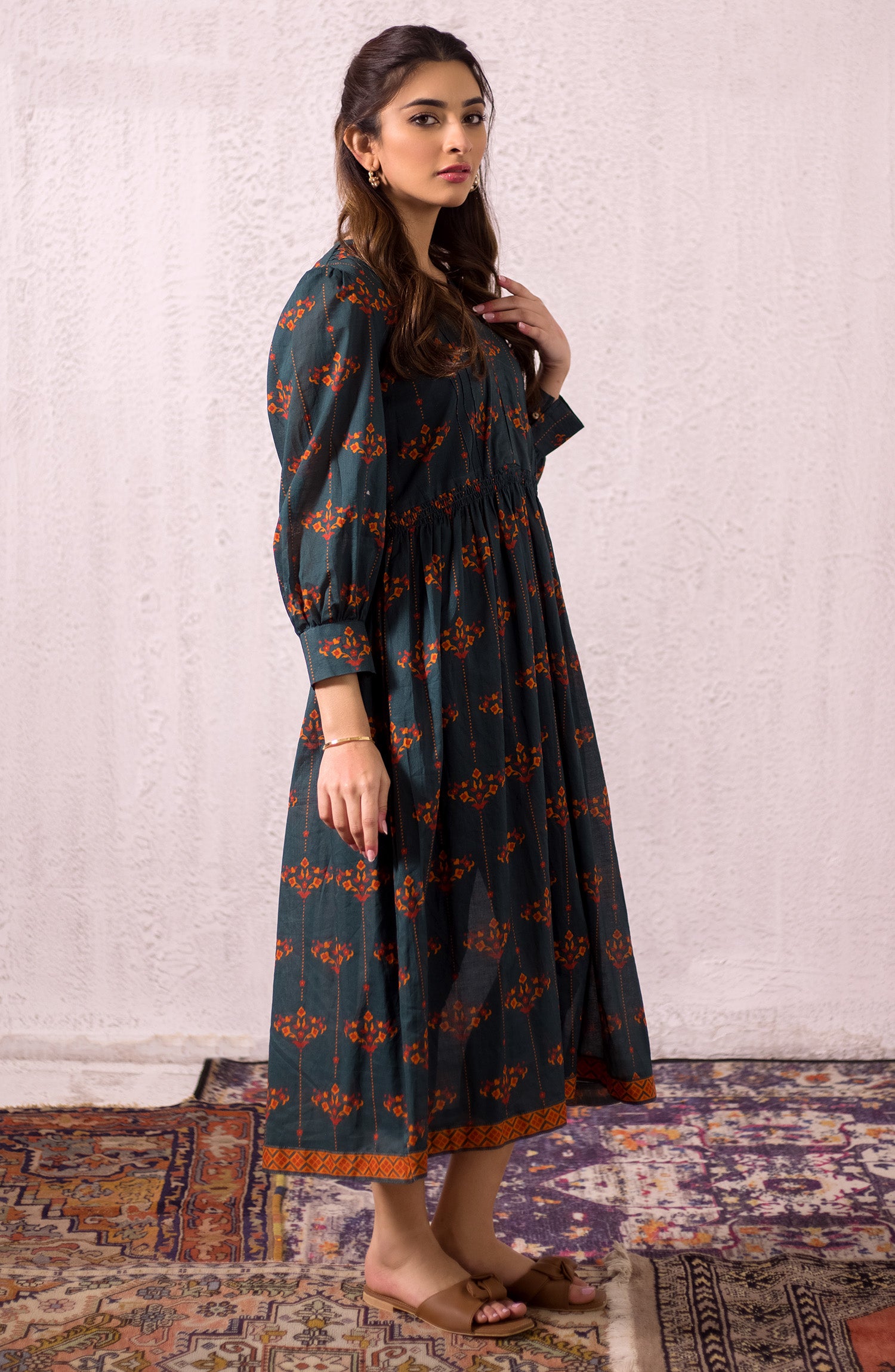 OTL-22-004/U RED LAWN  UNSTITCHED SHIRT DUPATTA PANTS