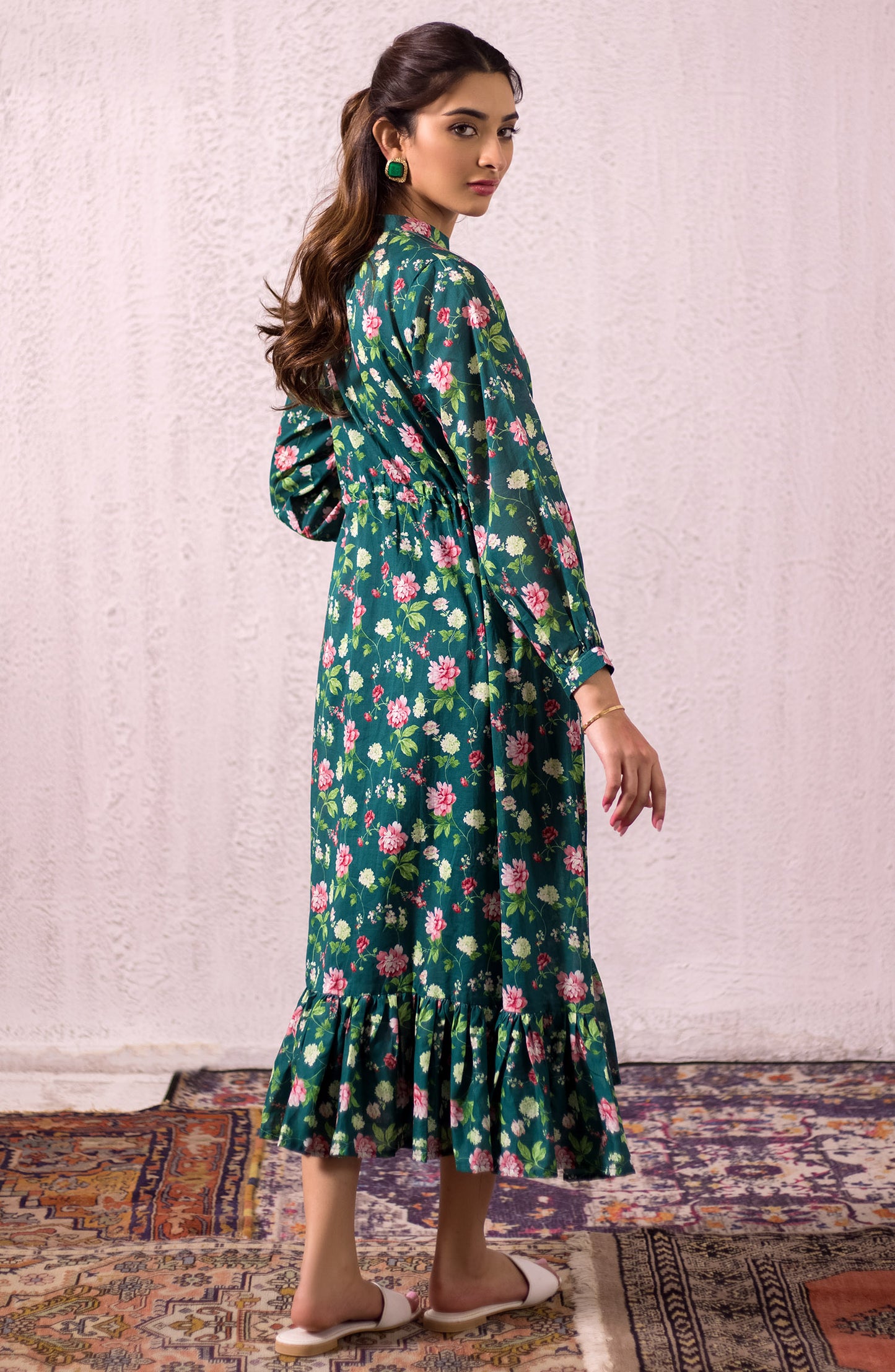 OTL-22-004/U RED LAWN  UNSTITCHED SHIRT DUPATTA PANTS