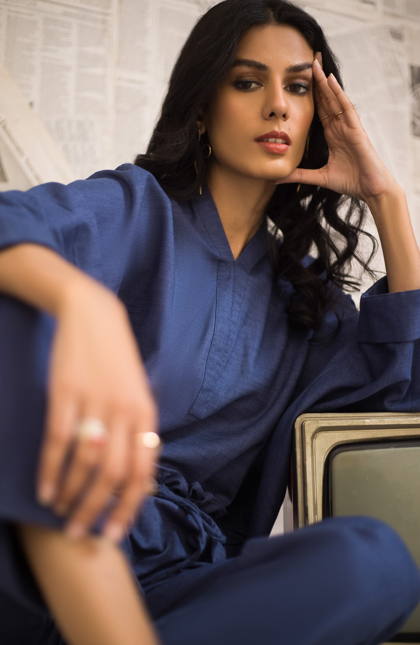 OTL-22-004/U RED LAWN  UNSTITCHED SHIRT DUPATTA PANTS