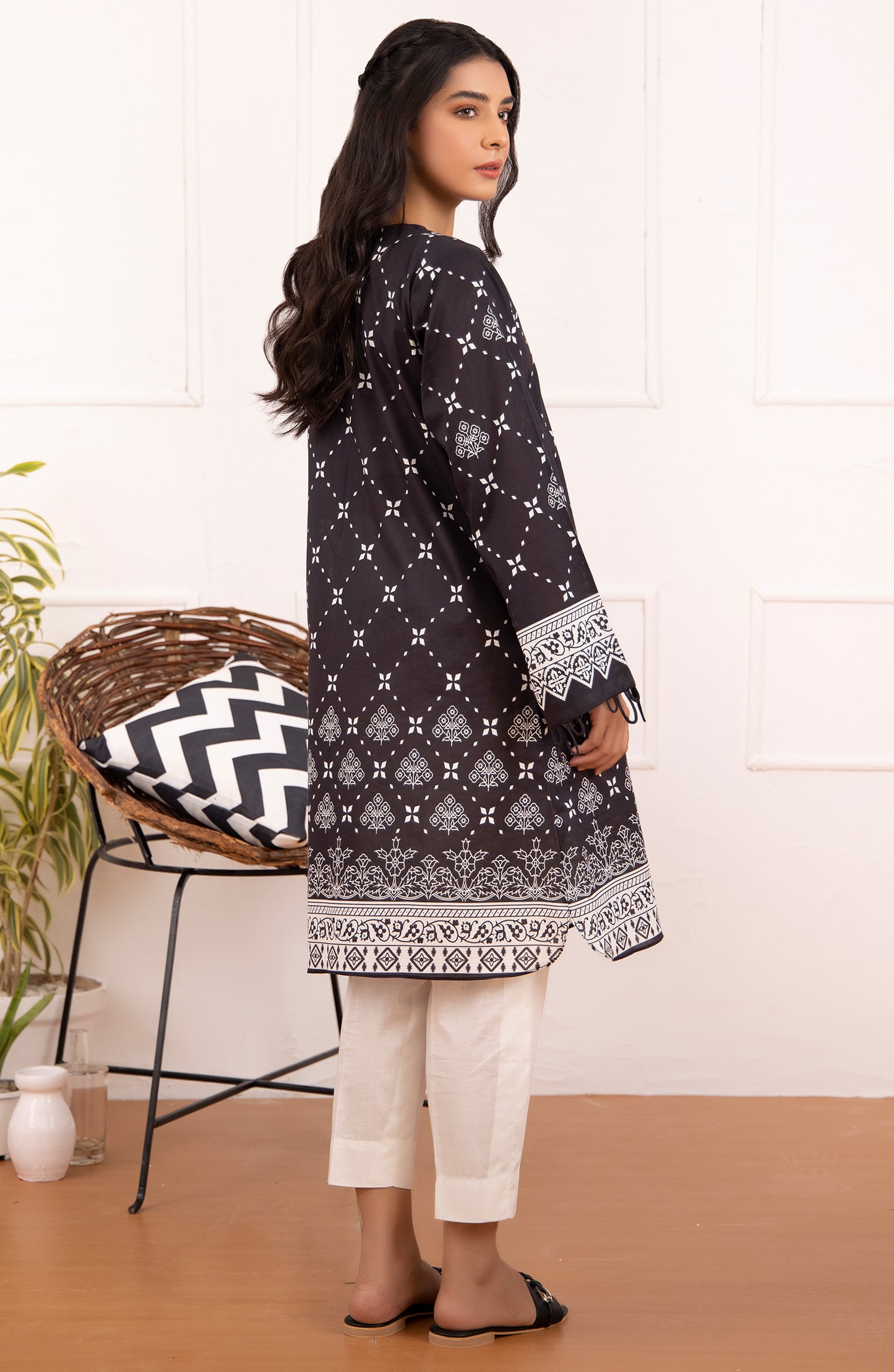 Stitched 1 Piece Printed Cambric Shirt