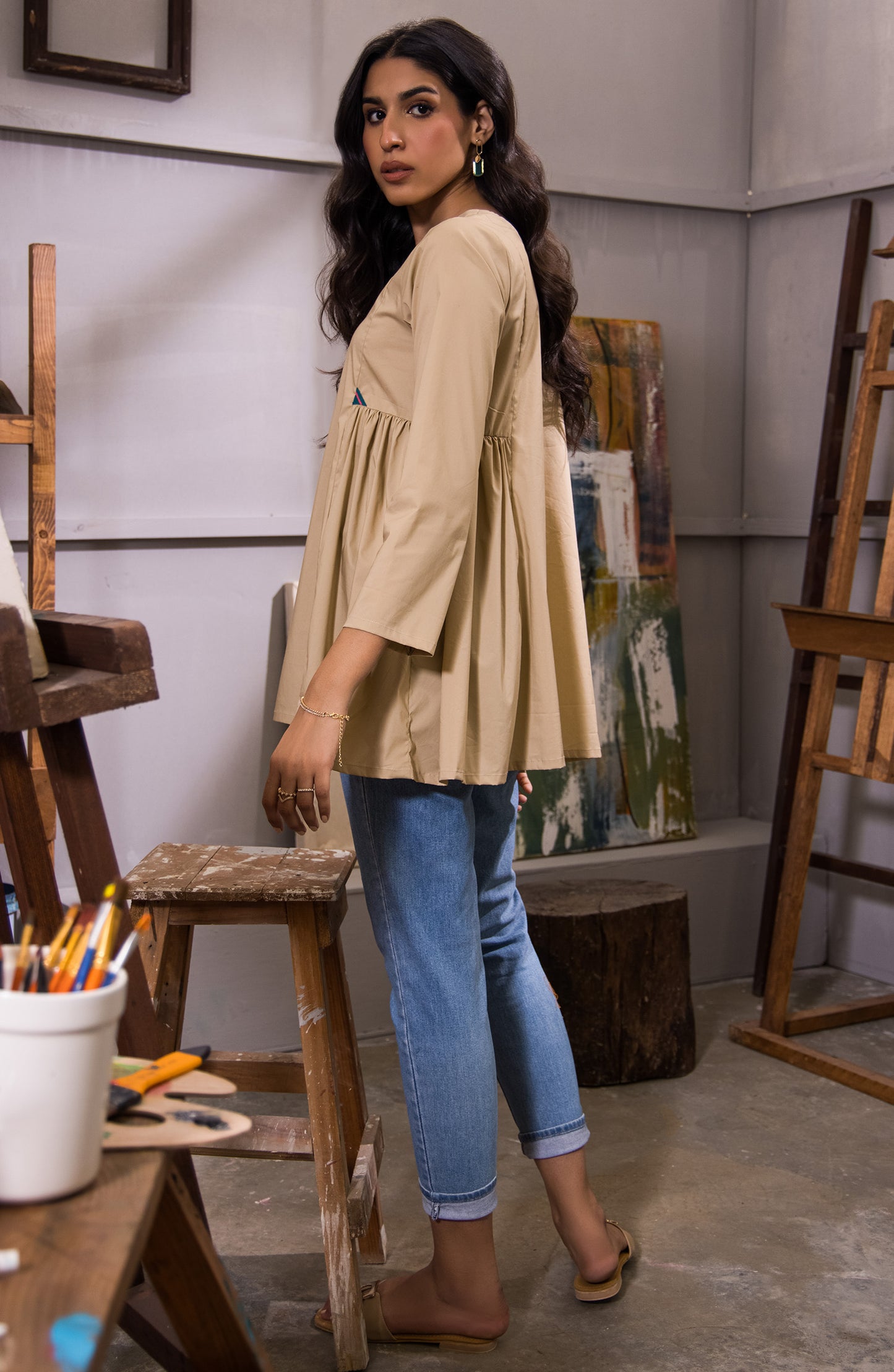 Stitched 1 Piece Plain Heavy Cotton Shirt