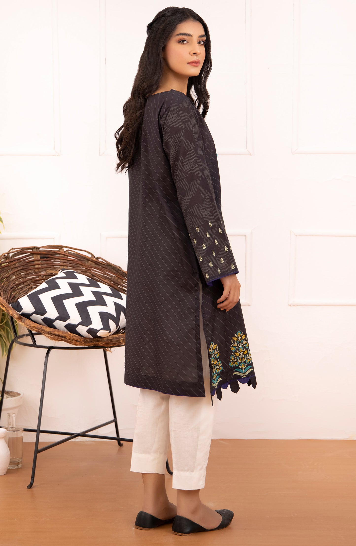 Stitched 1 Piece Printed Cambric Shirt