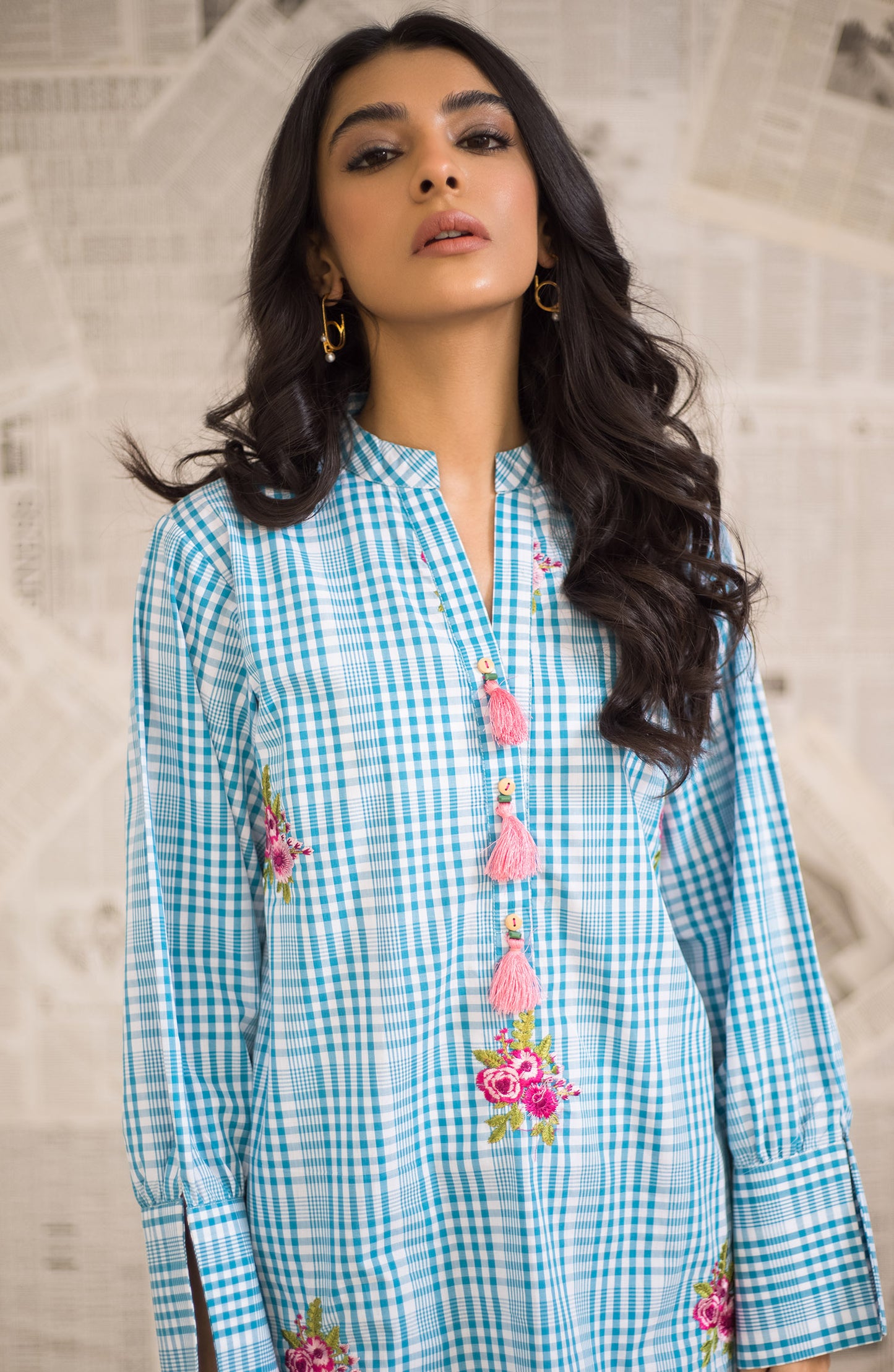 Stitched 1 Piece Embroidered Heavy Cotton Shirt
