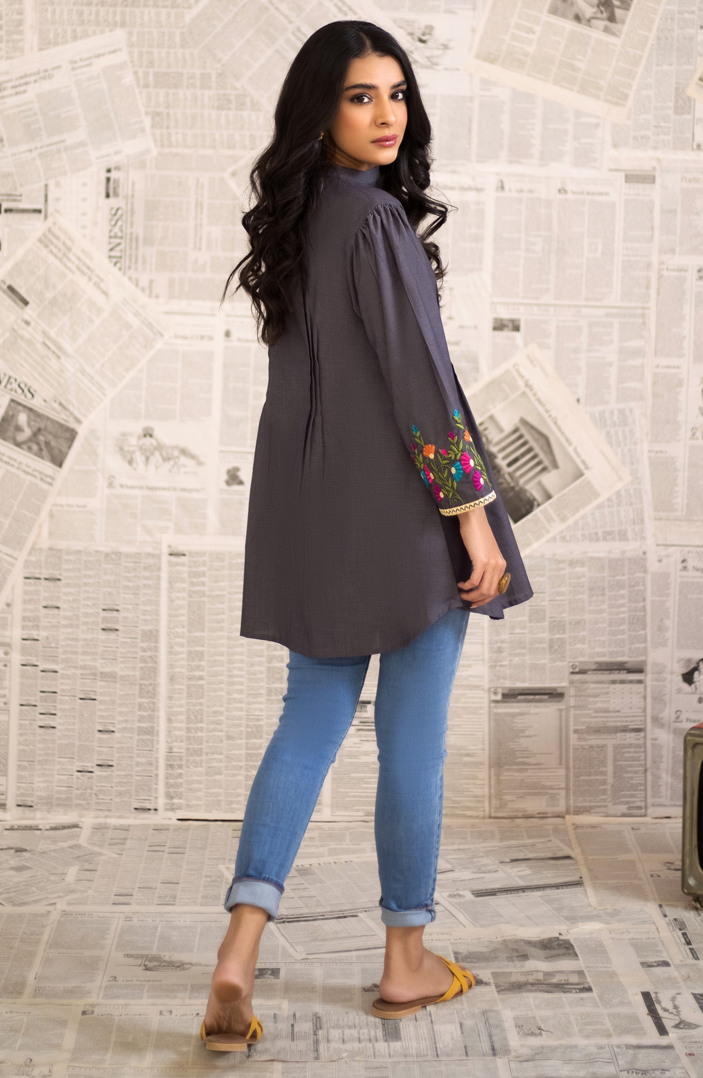 Stitched 1 Piece Embroidered Heavy Cotton Shirt