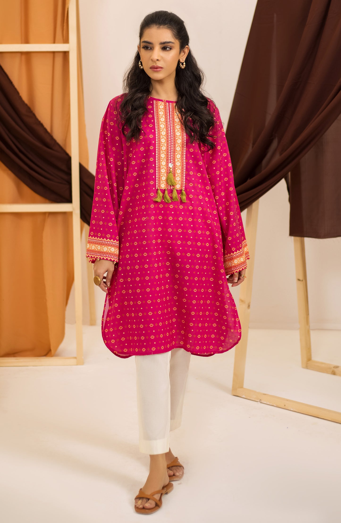 Stitched 1 Piece Plain  Slub Cotton Shirt