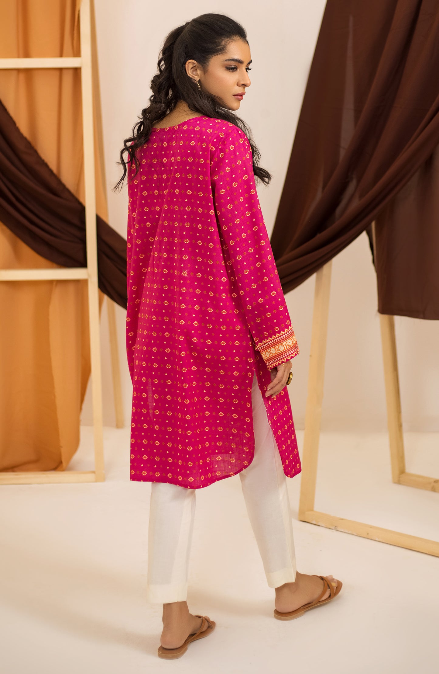 Stitched 1 Piece Plain  Slub Cotton Shirt