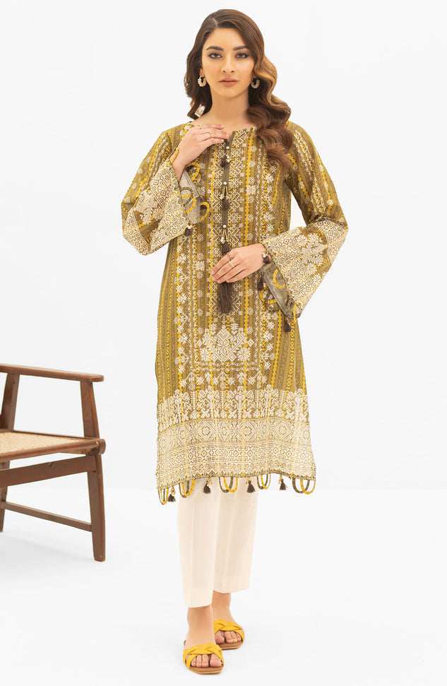 OTL-22-004/U RED LAWN  UNSTITCHED SHIRT DUPATTA PANTS