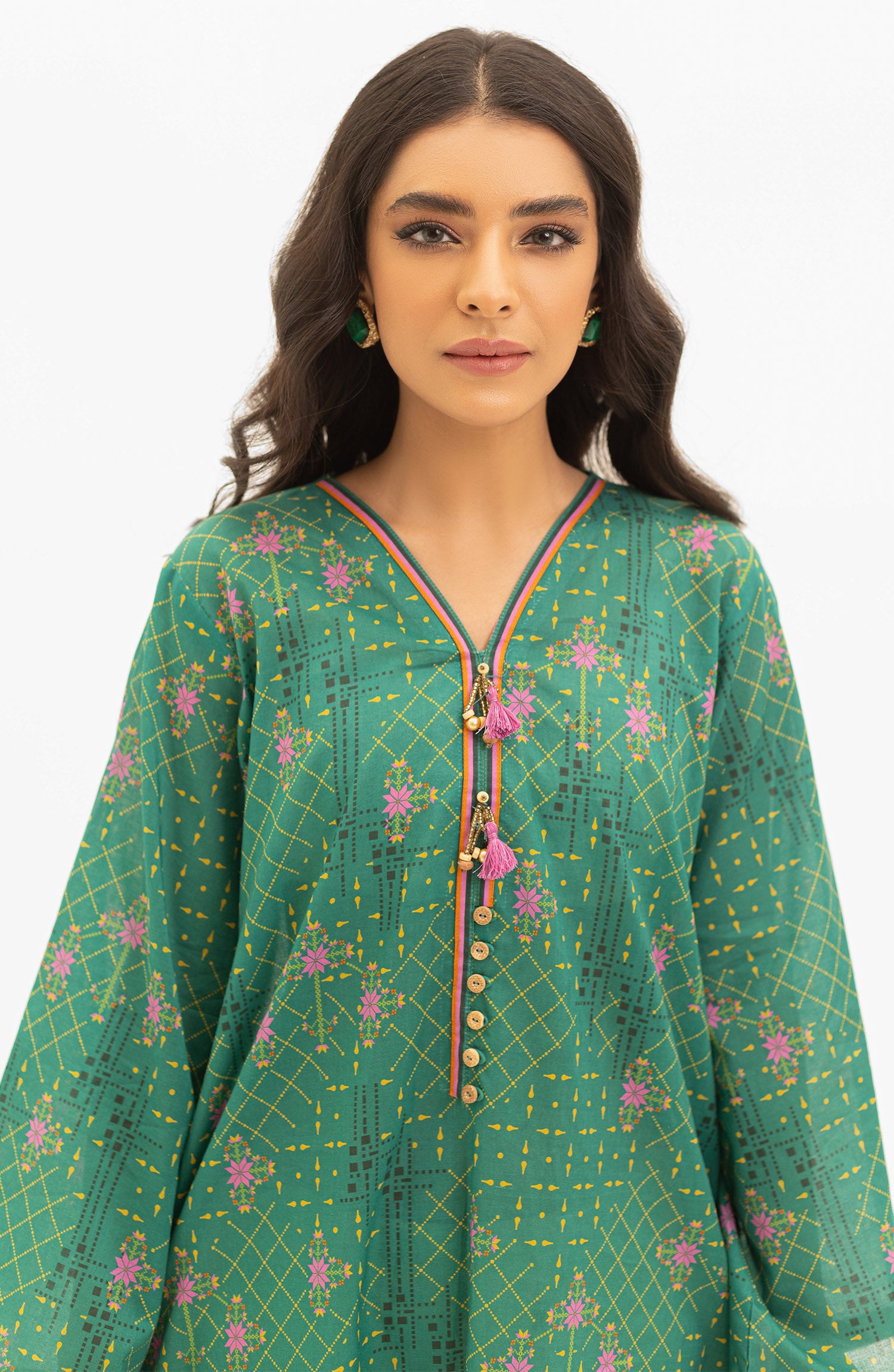 OTL-22-004/U RED LAWN  UNSTITCHED SHIRT DUPATTA PANTS