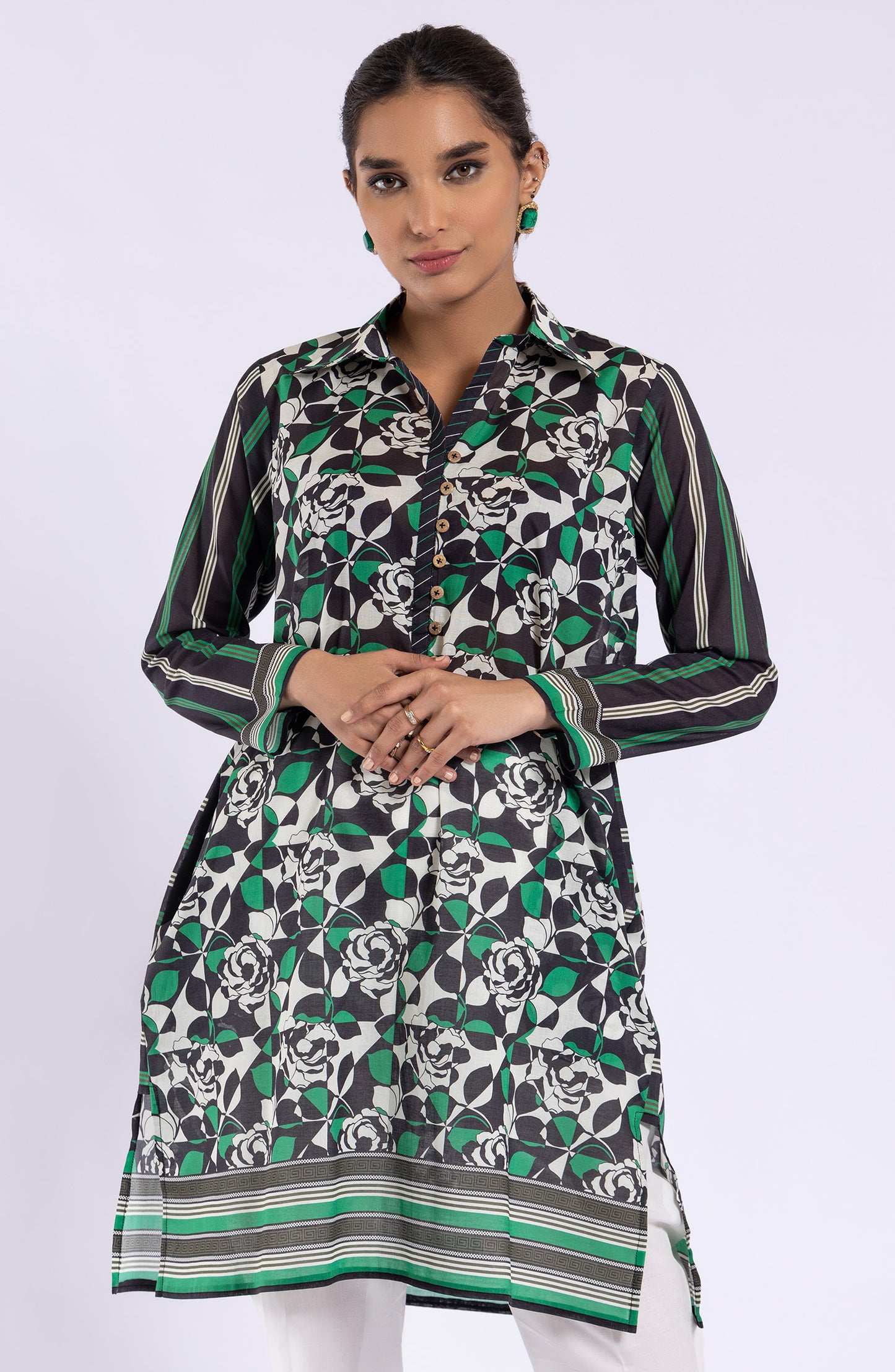 HCS-22-034 GREEN LAWN SCSHIRT UNSTITCHED SHIRT