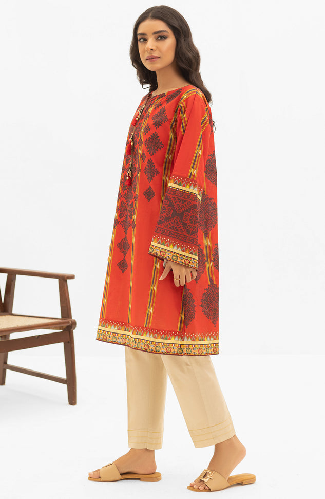 OTL-22-004/U RED LAWN  UNSTITCHED SHIRT DUPATTA PANTS