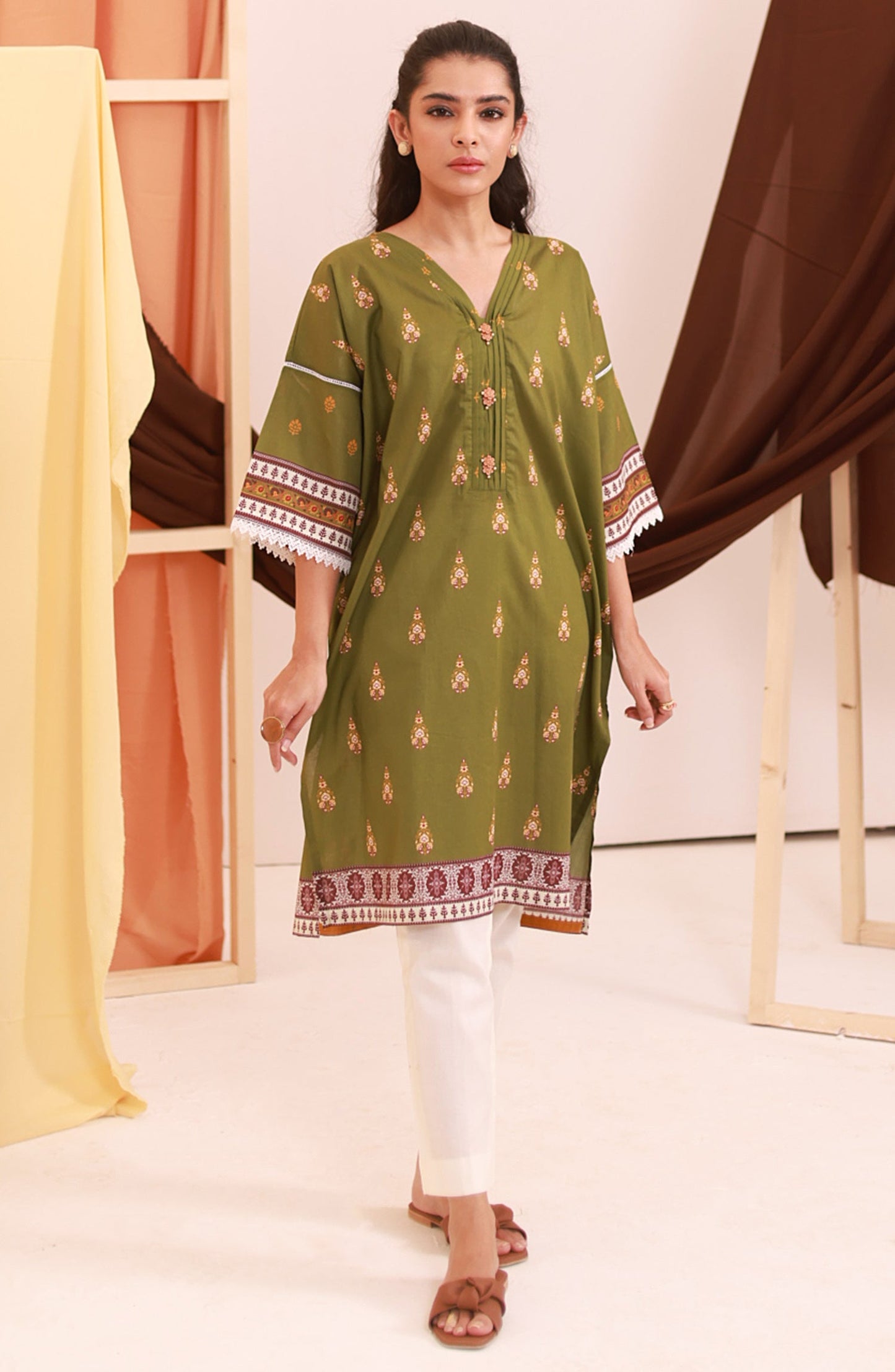 NRD-491/S GREEN LAWN SCSHIRT READY TO WEAR SHIRT