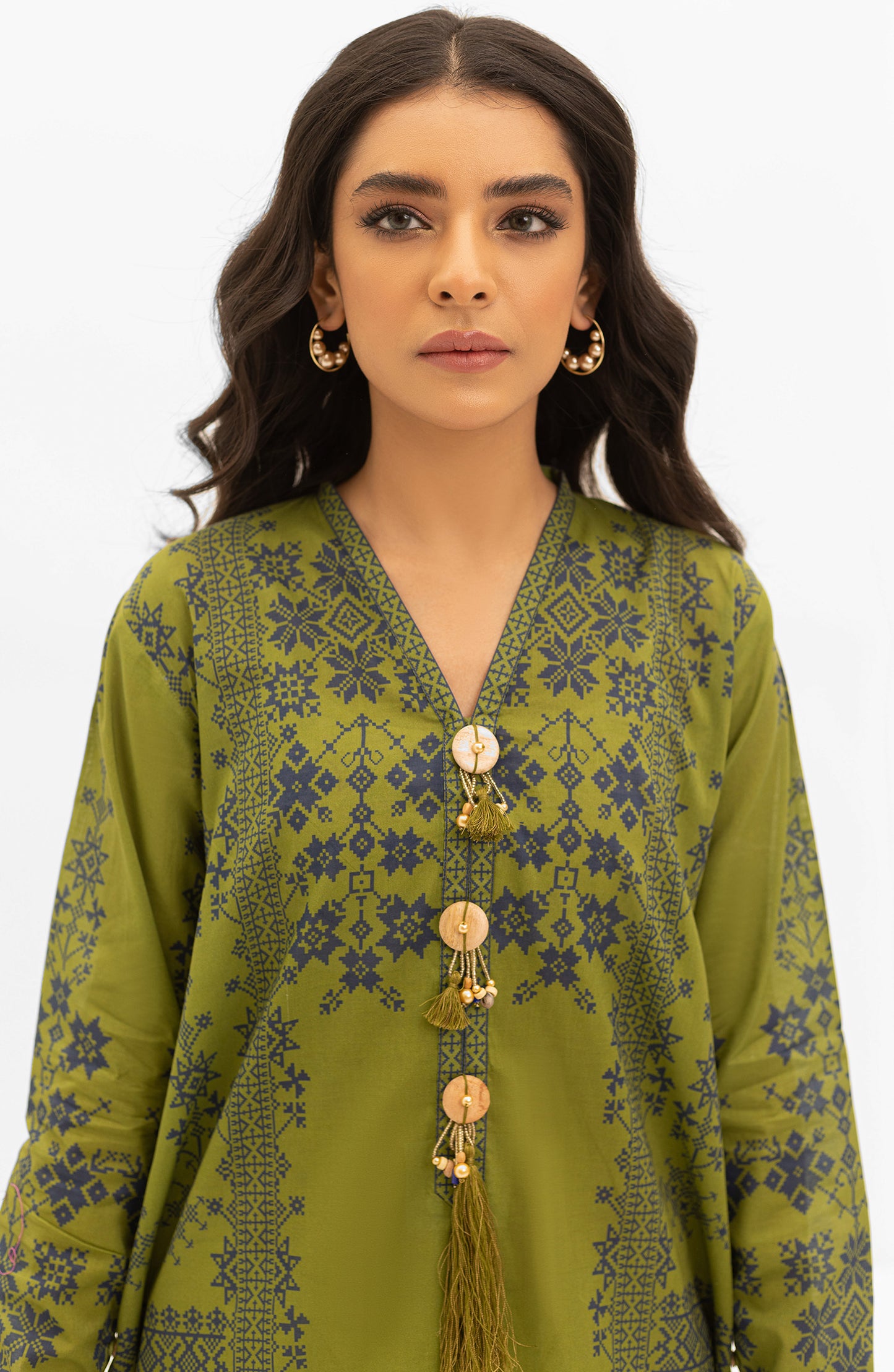 OTL-22-004/U RED LAWN  UNSTITCHED SHIRT DUPATTA PANTS