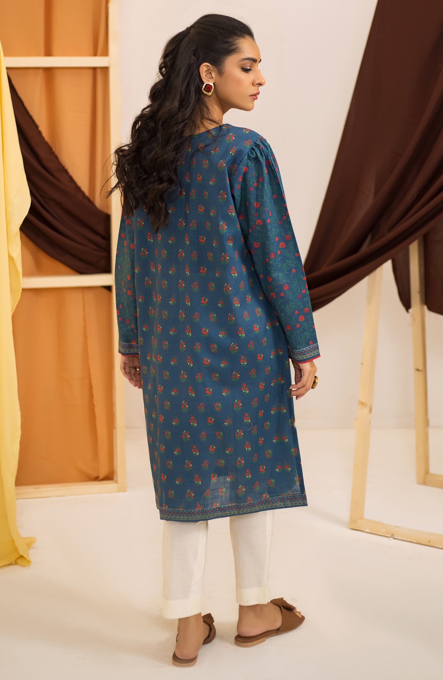 NRDS-360/S BLUE KHADDAR SCSHIRT READY TO WEAR SHIRT