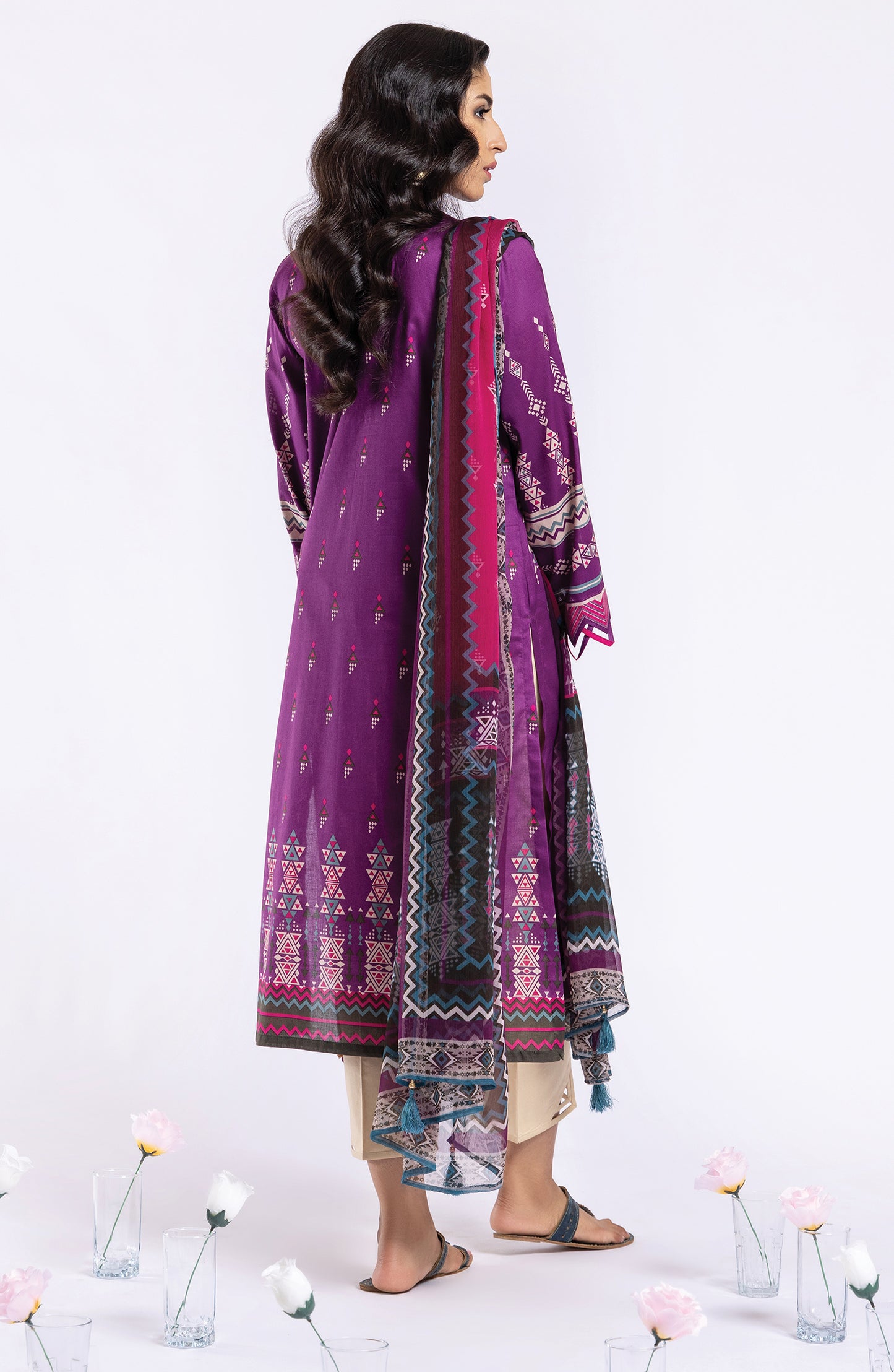 NRDS-22-032/S PURPLE LAWN  READY TO WEAR SHIRT DUPATTA