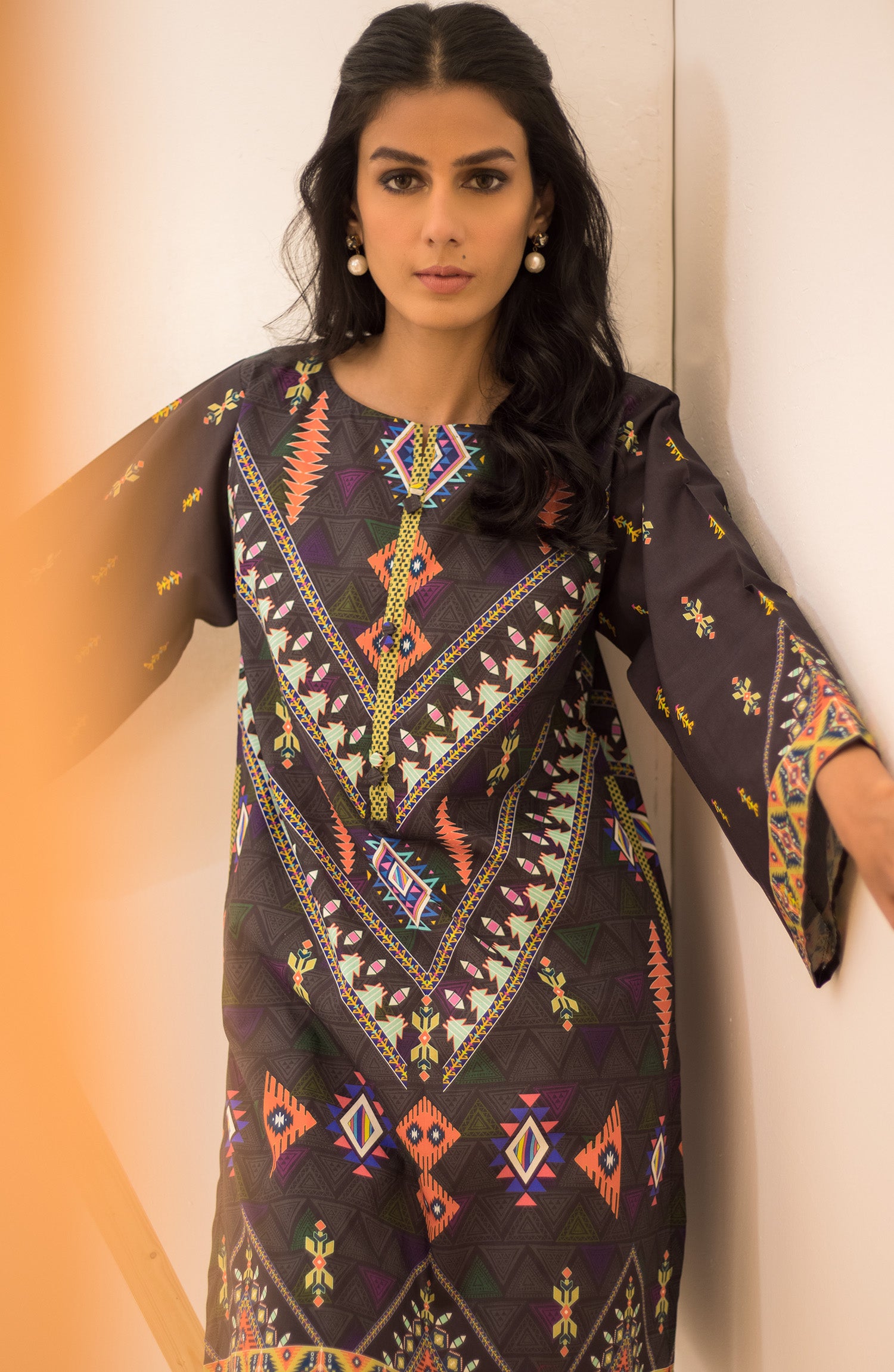 OTL-22-004/U RED LAWN  UNSTITCHED SHIRT DUPATTA PANTS