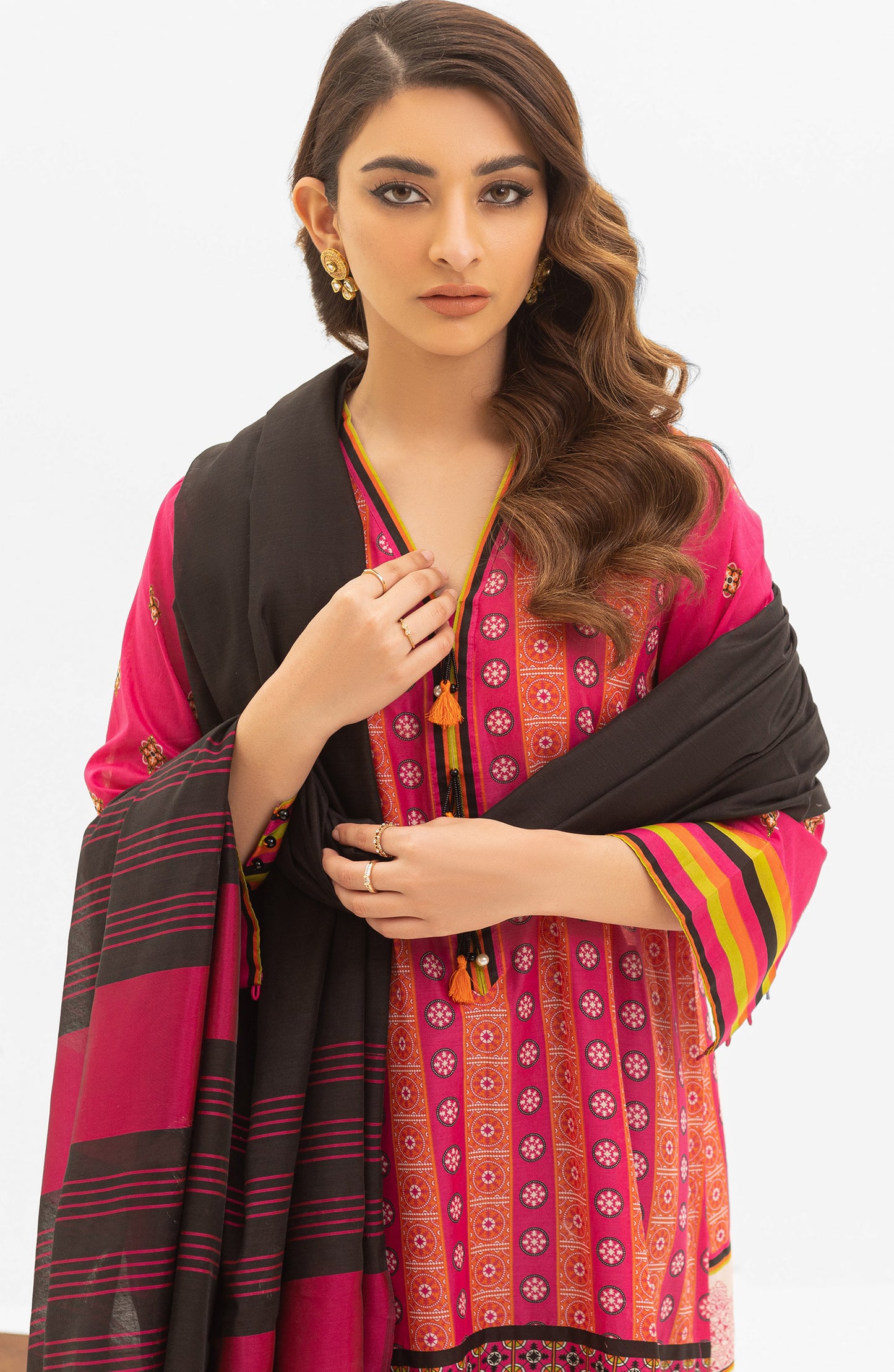 NRDS-22-007/U PINK LAWN  UNSTITCHED SHIRT DUPATTA