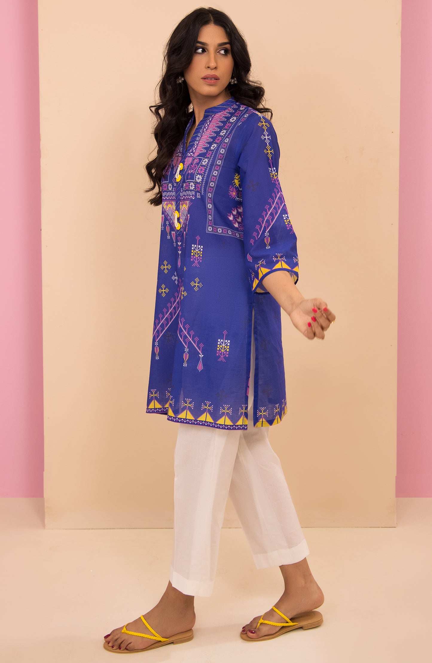HCS-22-043/S BLUE LAWN SCSHIRT READY TO WEAR SHIRT