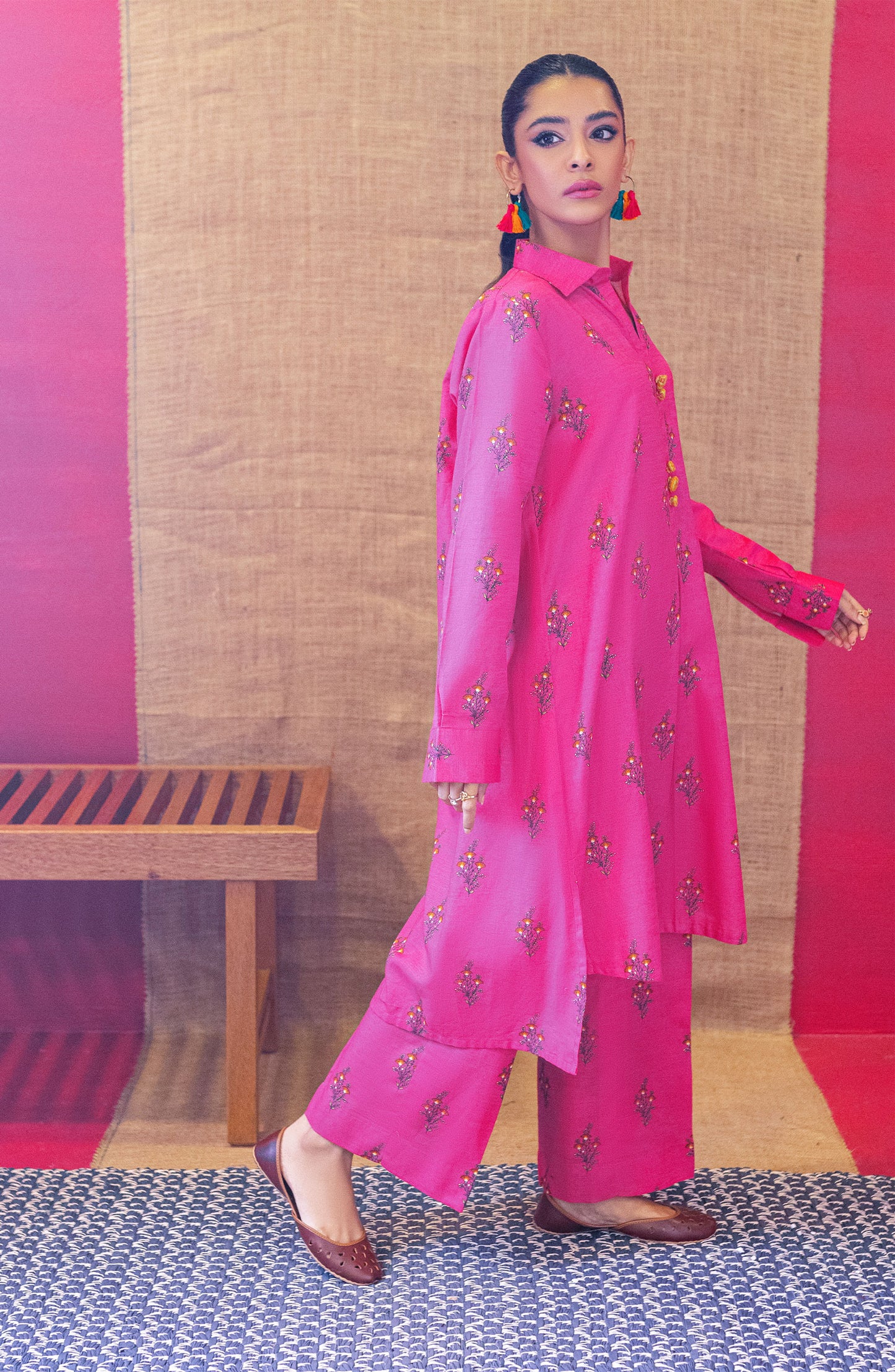 NRDS-22-080/S PINK KHADDAR  READY TO WEAR SHIRT PANTS