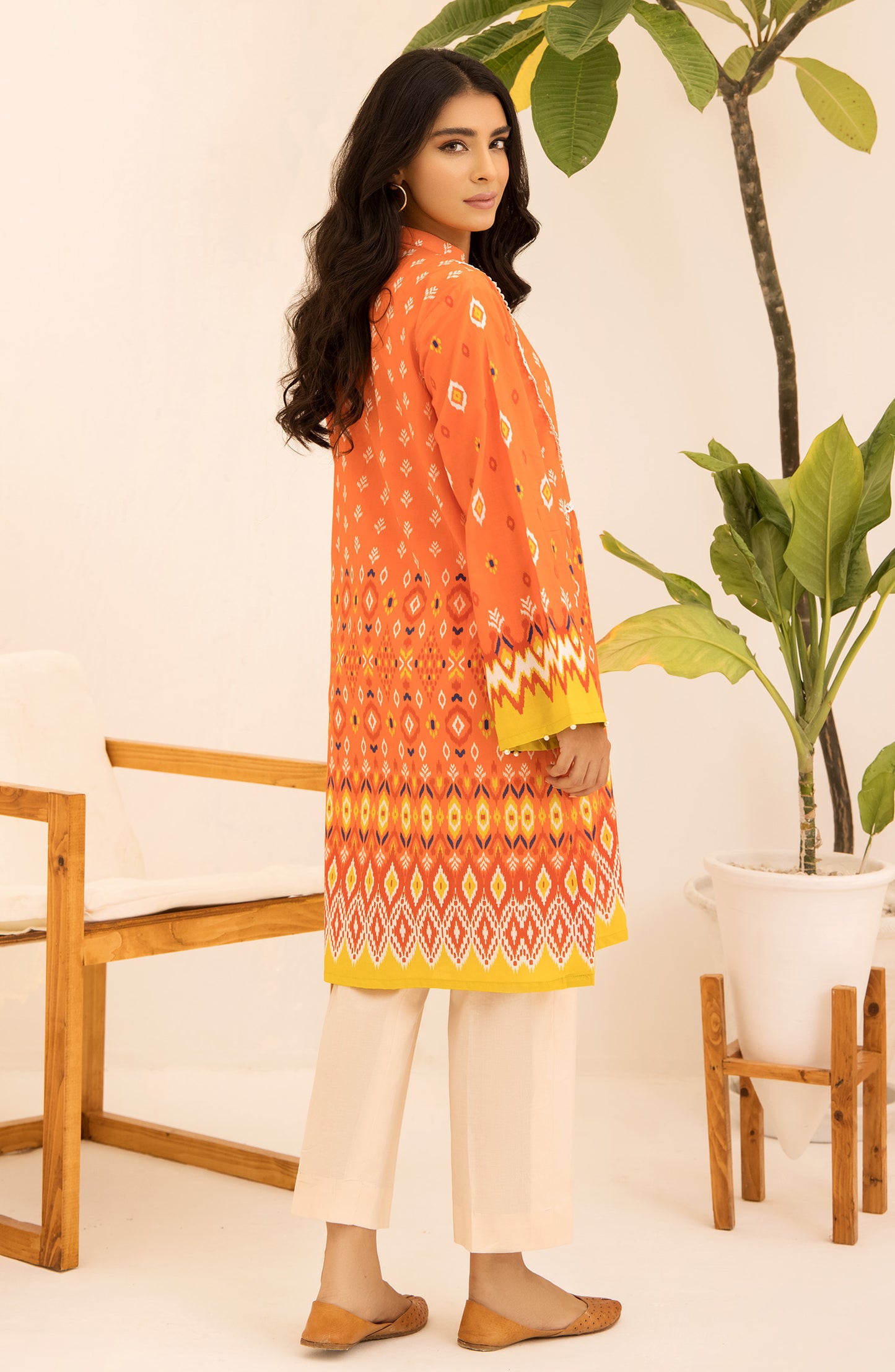Unstitched 1 Piece Printed lawn Shirt