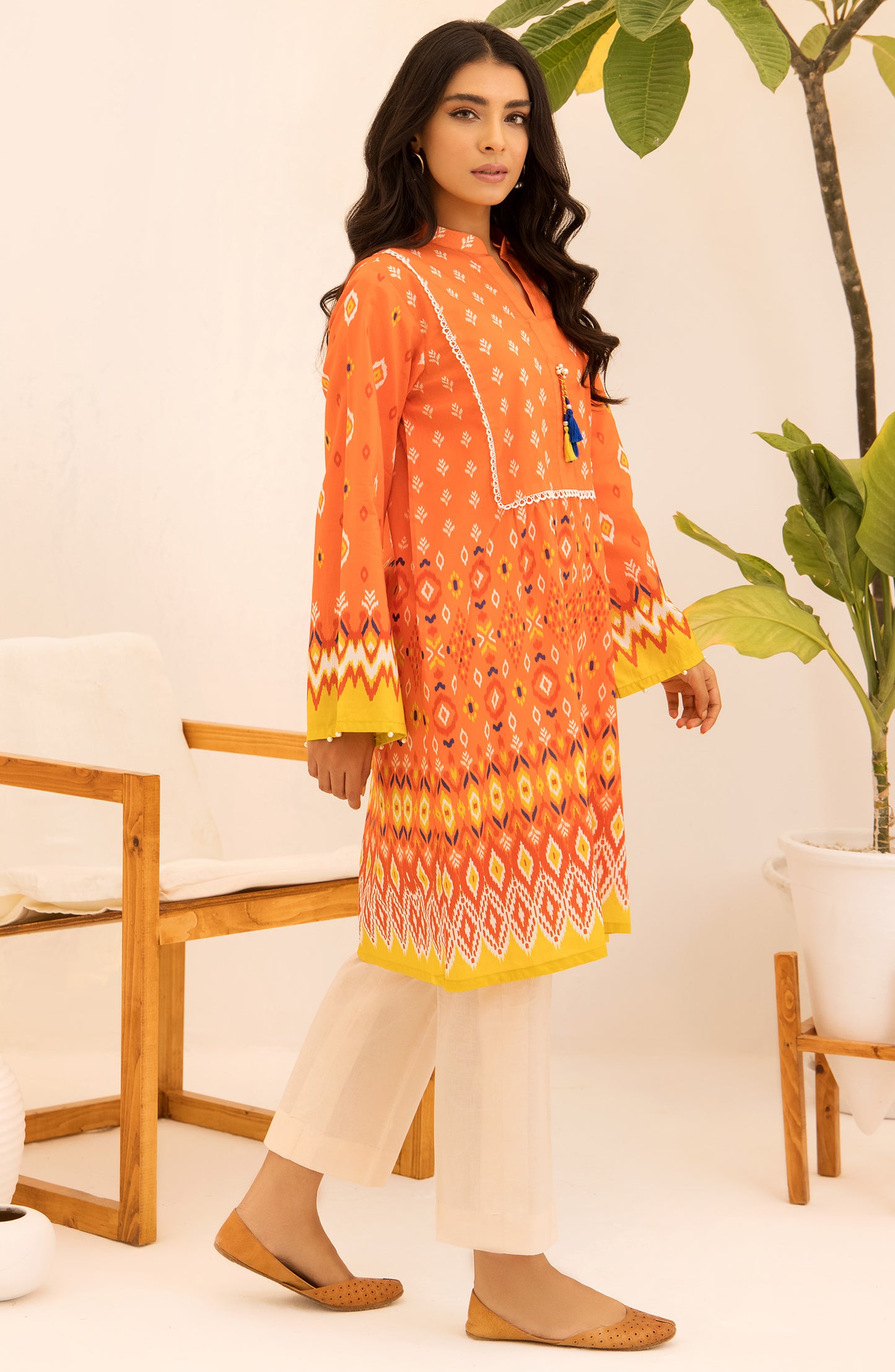 Unstitched 1 Piece Printed lawn Shirt