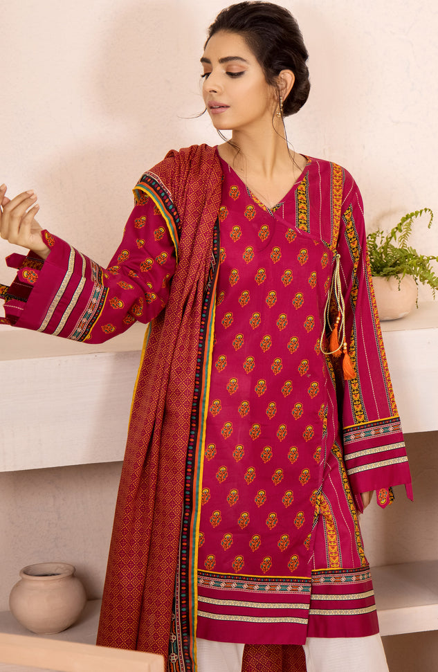 Unstitched 2 Piece Printed Heavy Lawn Shirt and Lawn Dupatta