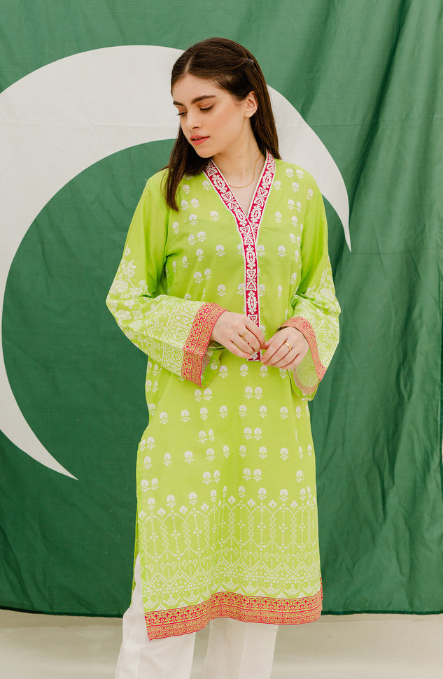 Stitched 1 Piece Embroidered Lawn Shirt