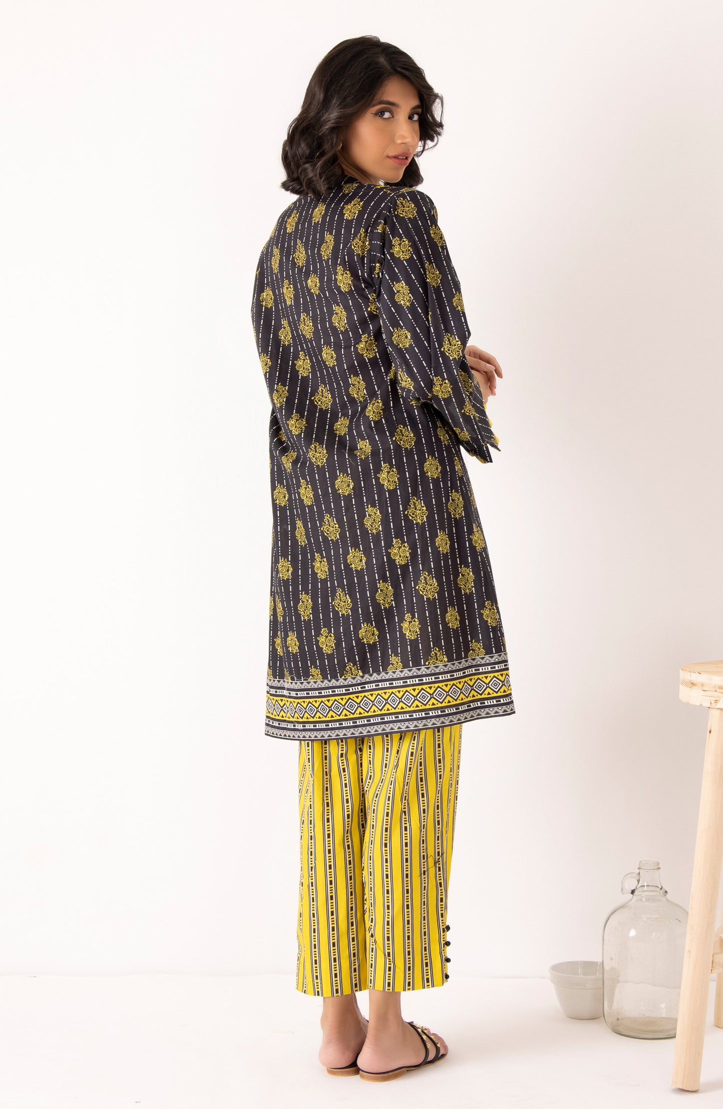 Stitched 2 Piece Printed Cambric Shirt and Cambric Pant