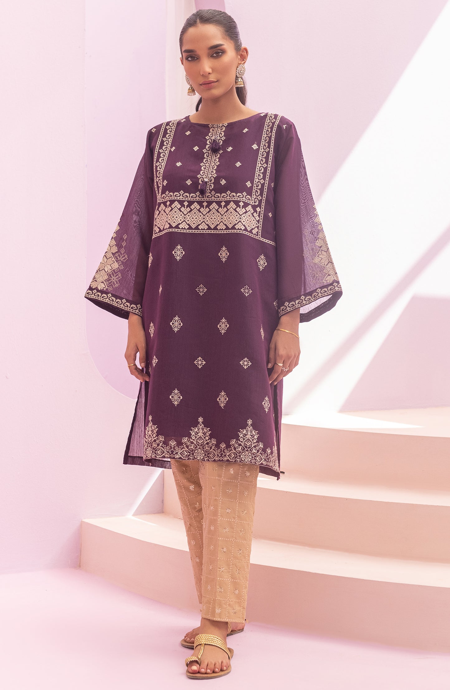 NRHC-127/S PURPLE FANCY SCSHIRT READY TO WEAR SHIRT