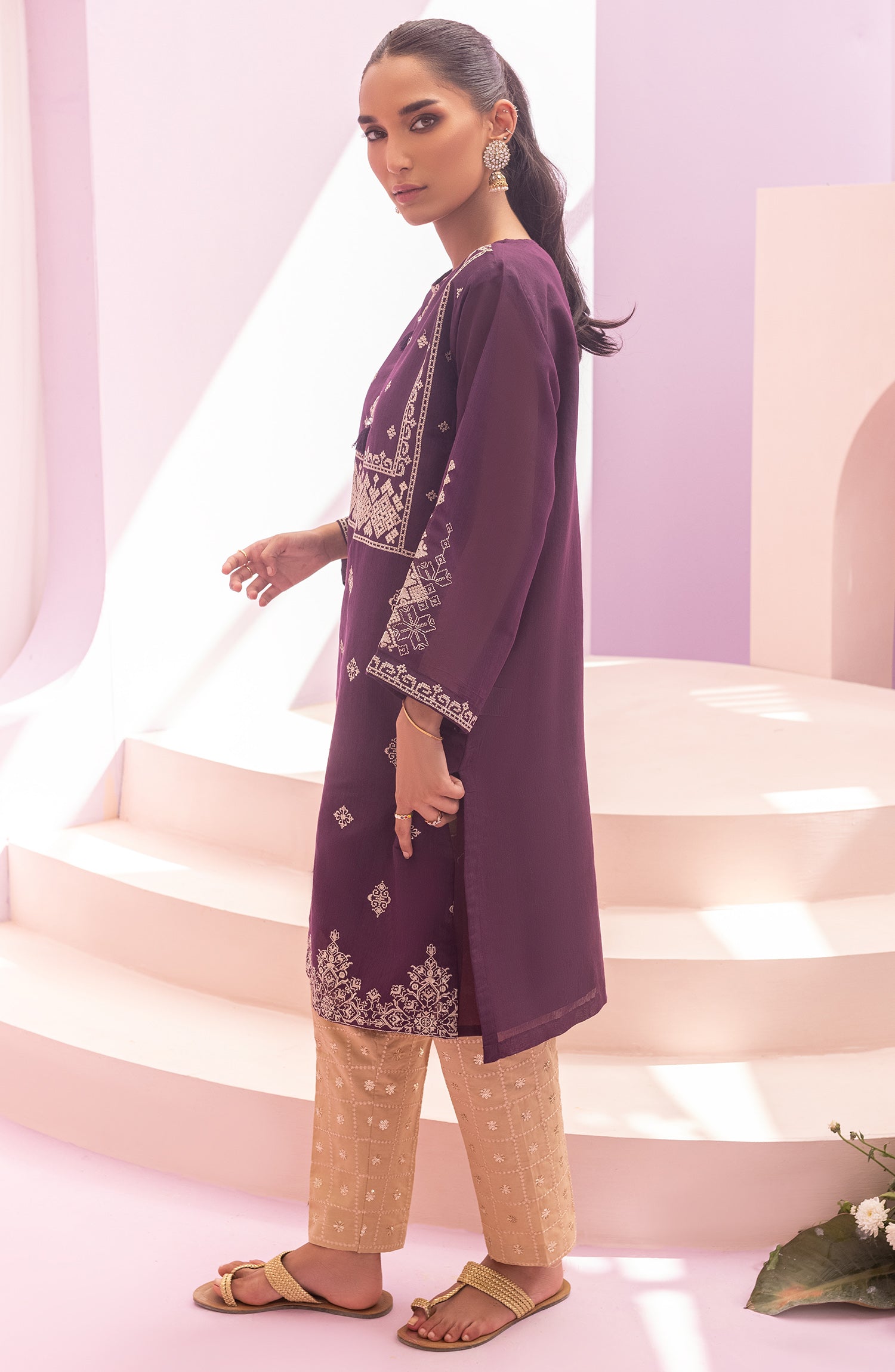 NRHC-127/S PURPLE FANCY SCSHIRT READY TO WEAR SHIRT