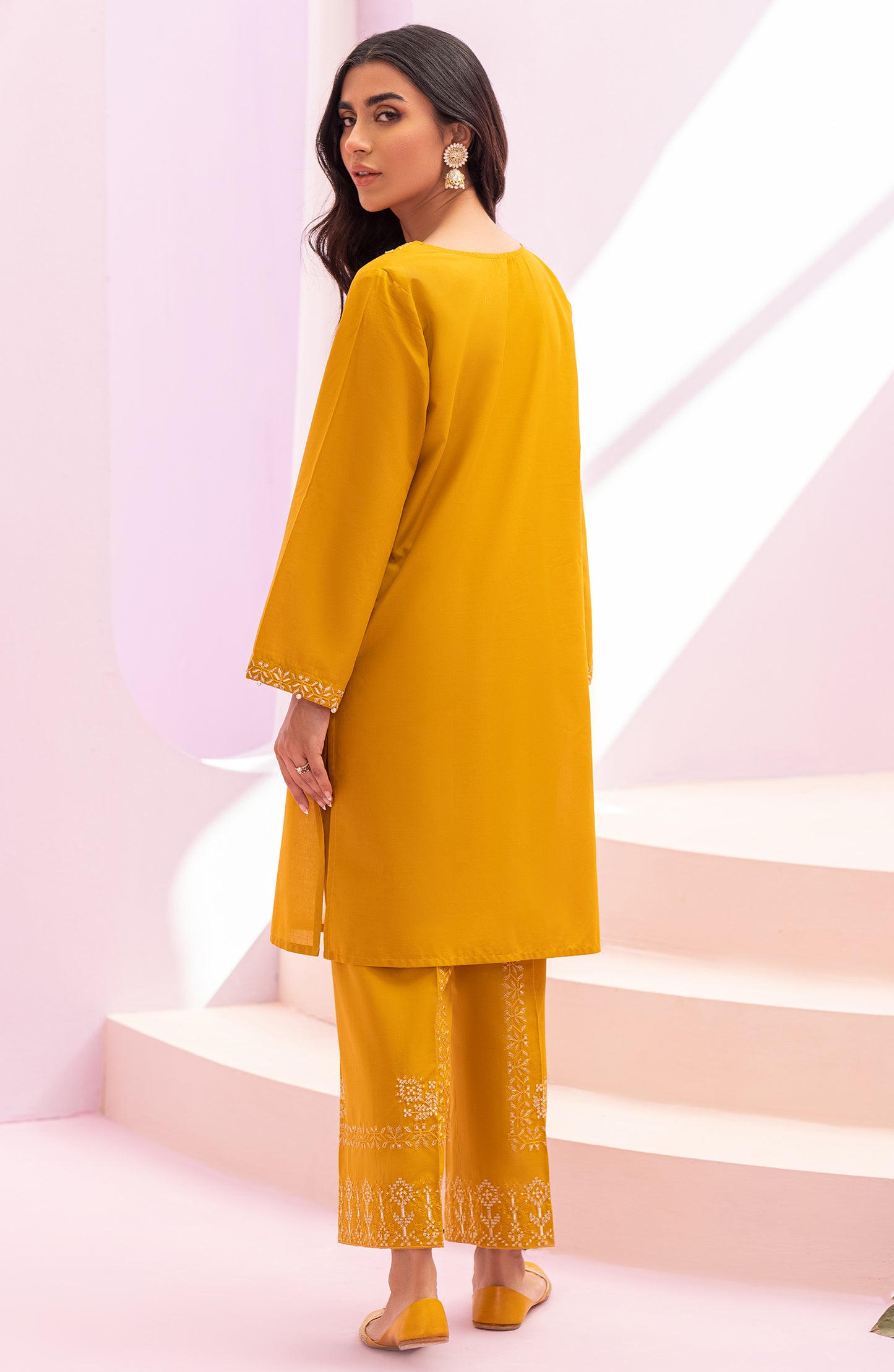 NRHC-145/S MUSTARD LAWN  READY TO WEAR SHIRT PANTS