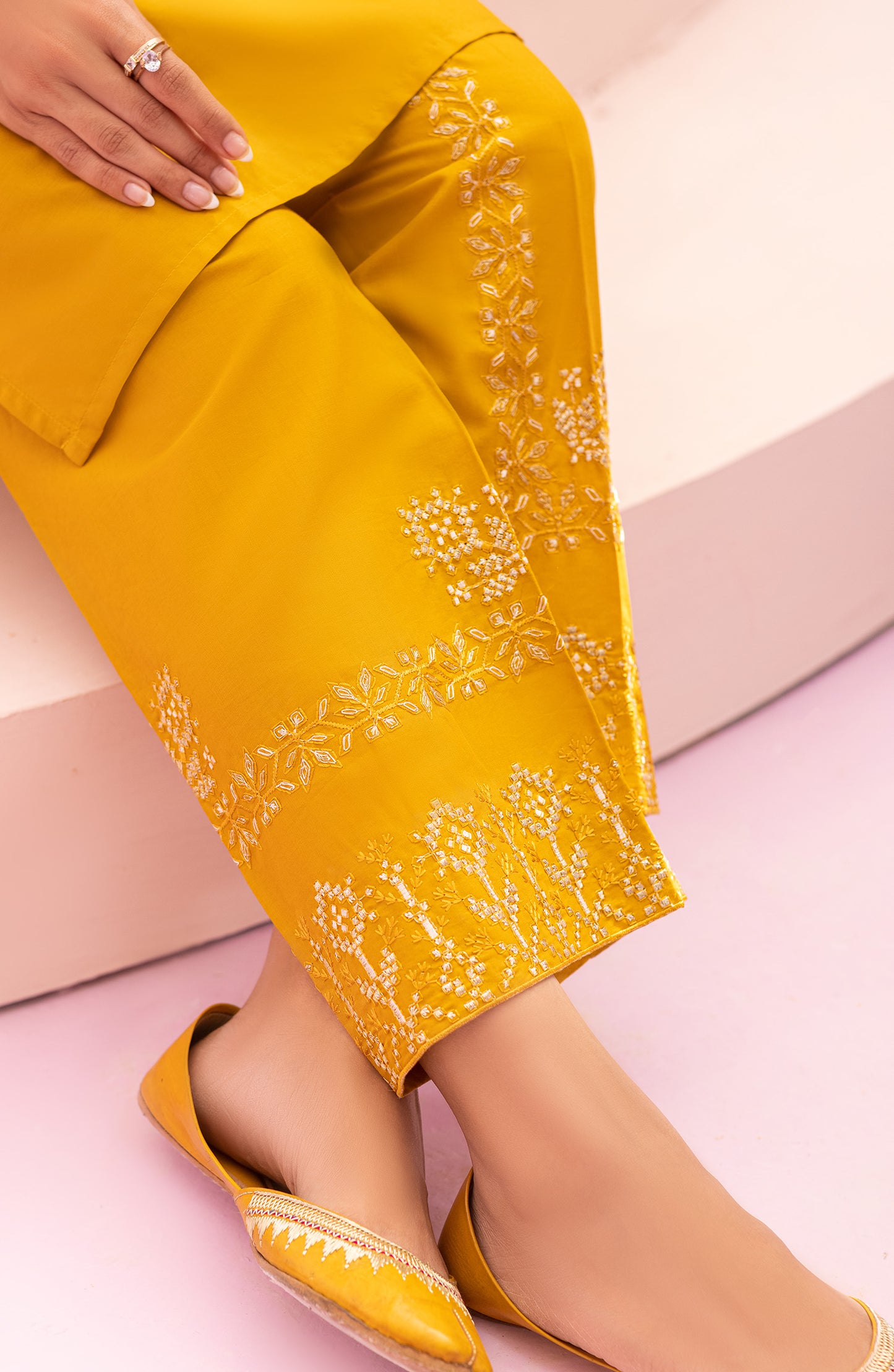 NRHC-145/S MUSTARD LAWN  READY TO WEAR SHIRT PANTS