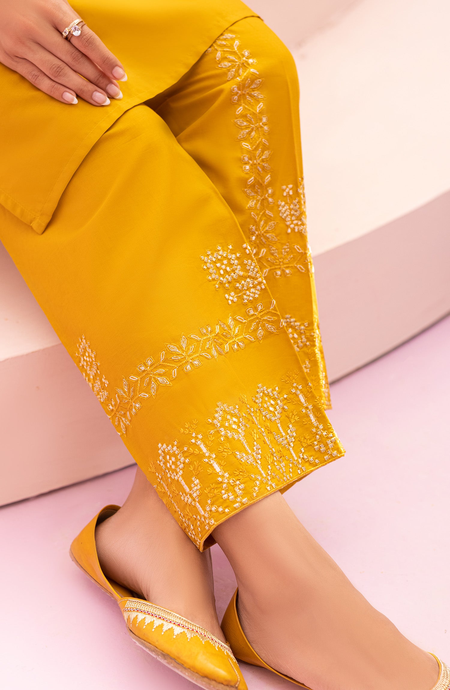 NRHC-145/S MUSTARD LAWN  READY TO WEAR SHIRT PANTS