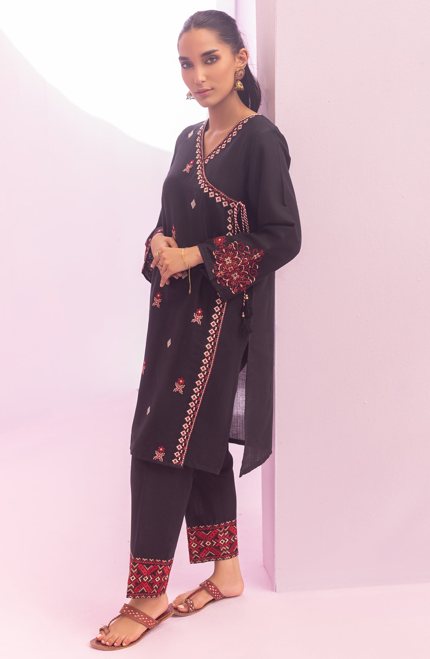 NRHC-149/S BLACK DOBBY  READY TO WEAR SHIRT PANTS